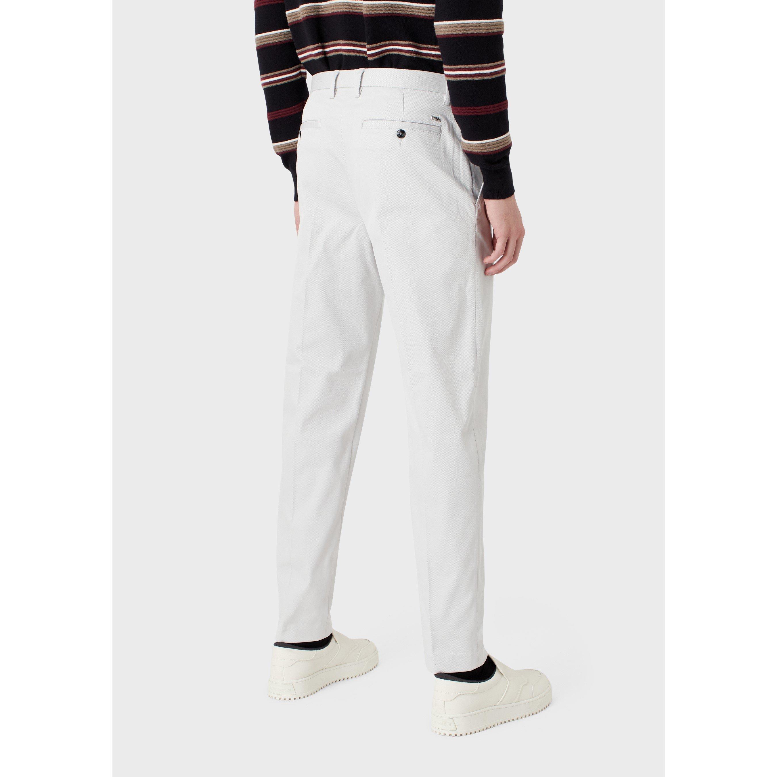Oyster Mushroom - Emporio Armani - Men's Straight Leg Trousers - 3