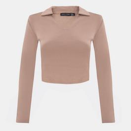 I Saw It First Long Sleeve Collared Top