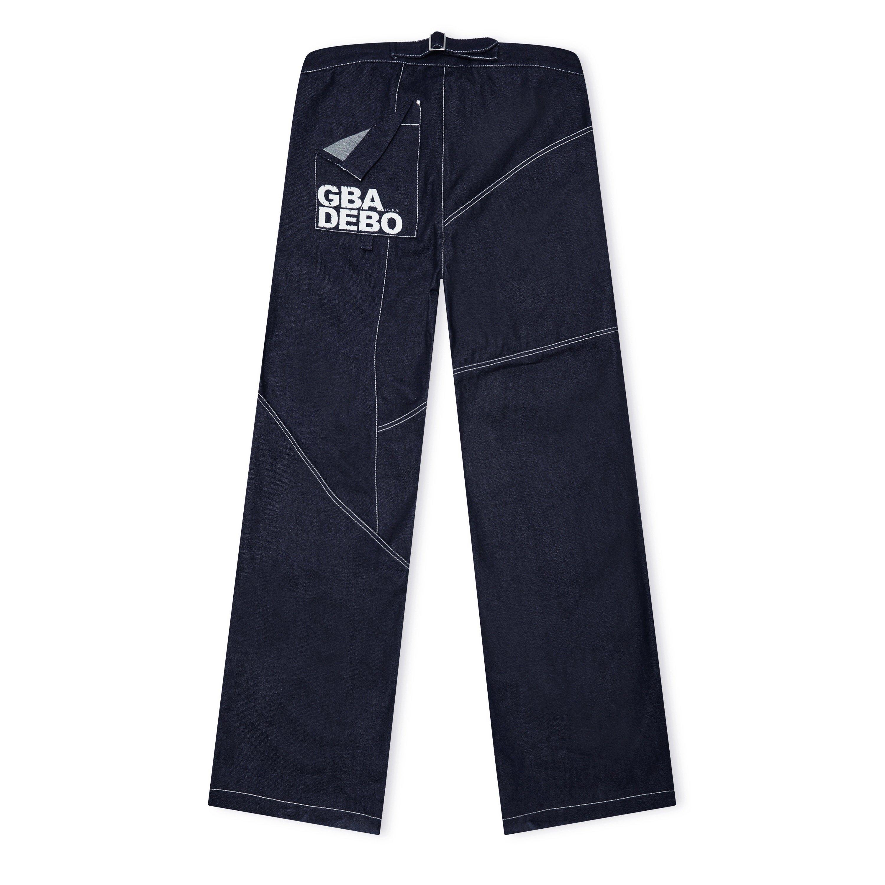 Blue - Gbadebo - Patchwork Workwear Trousers - 2