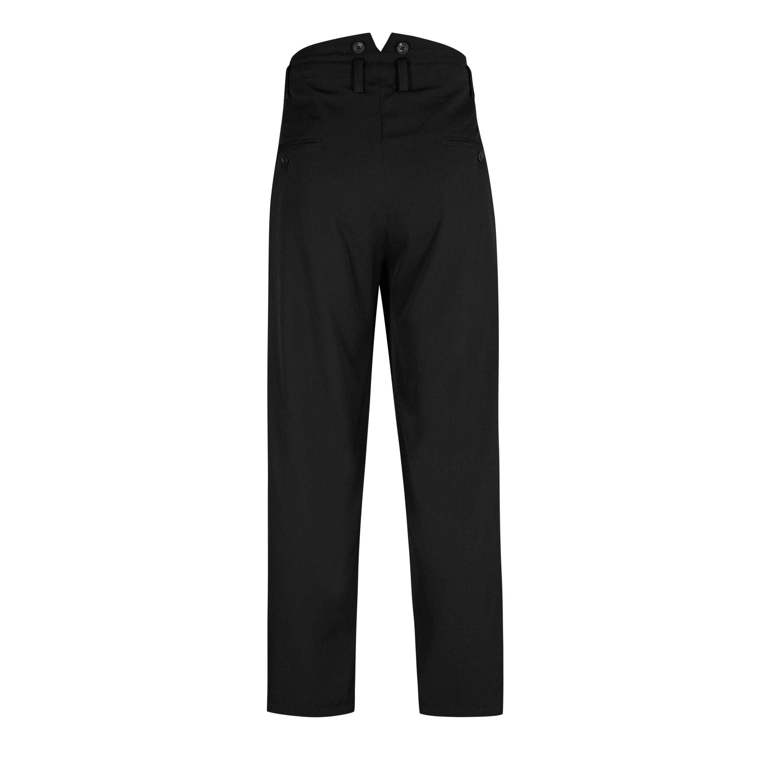 Black - Yohji Yamamoto - Men's Straight Leg Trousers - 2