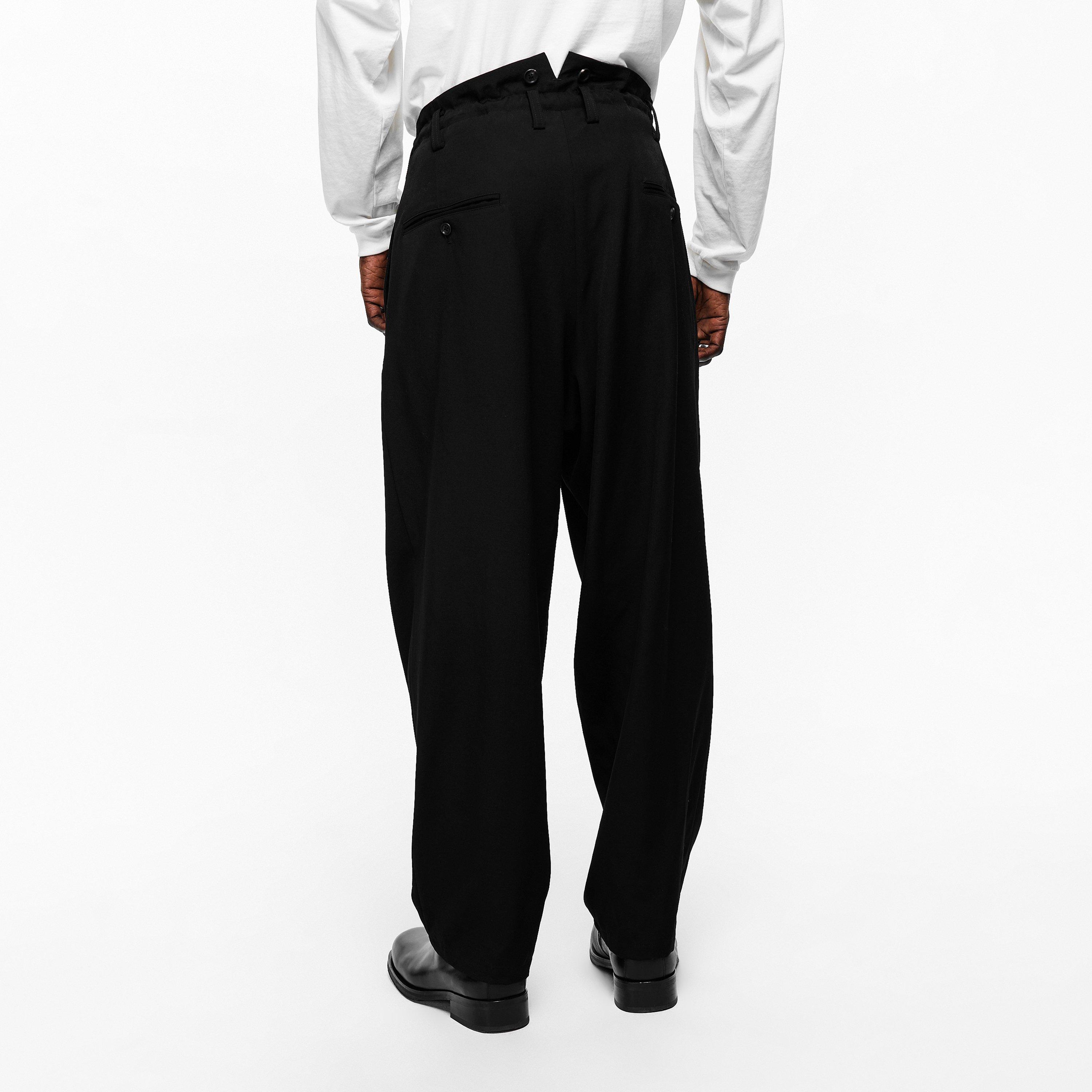 Black - Yohji Yamamoto - Men's Straight Leg Trousers - 4