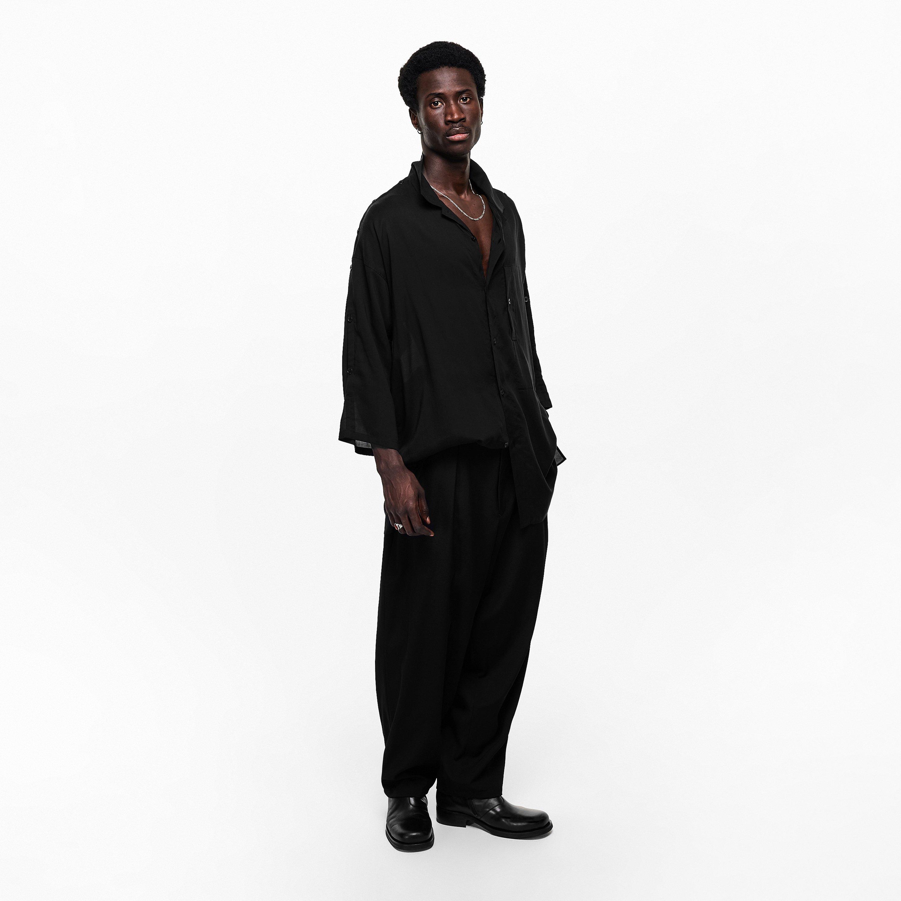 Black - Yohji Yamamoto - Men's Straight Leg Trousers - 6