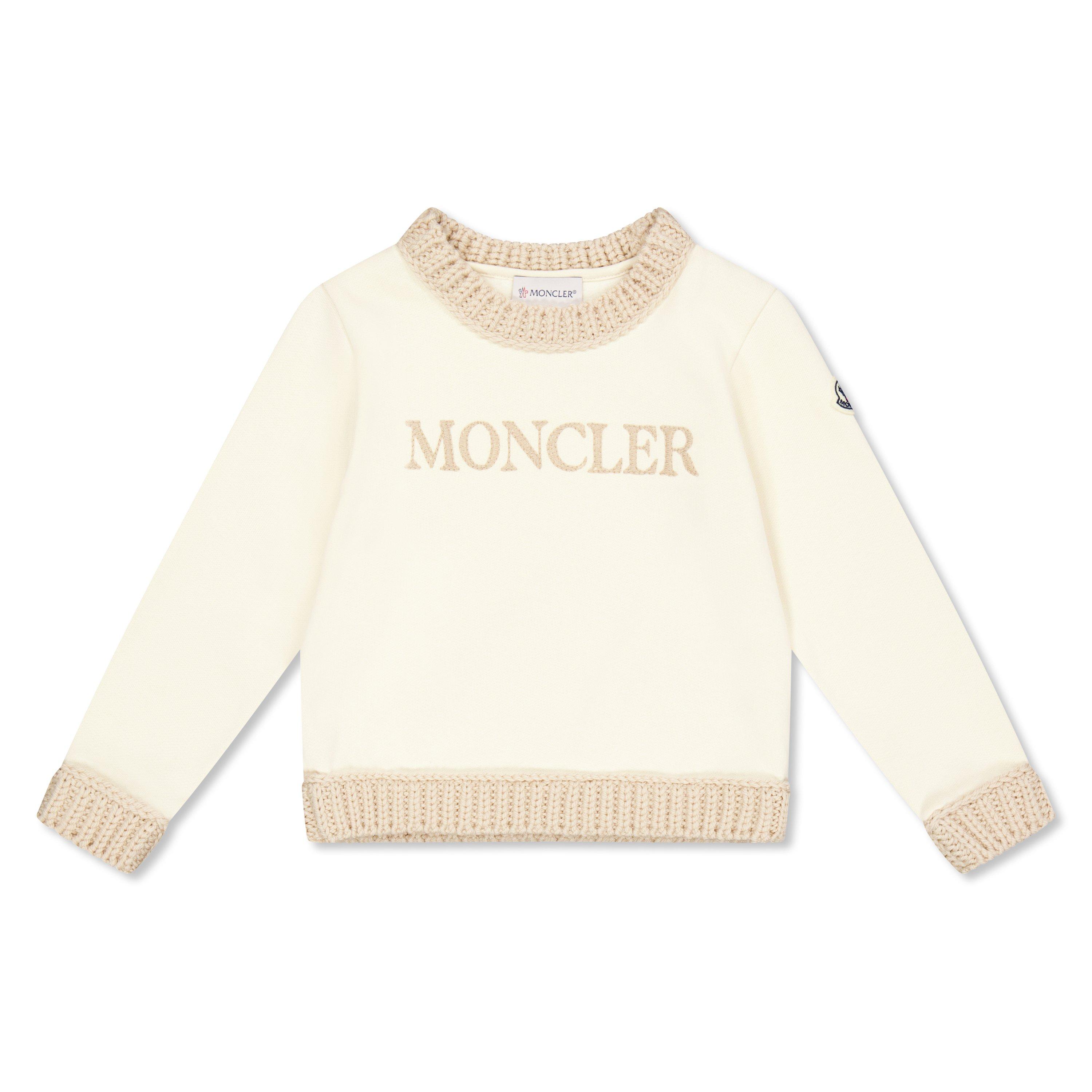 Moncler Logo Tracksuit Set Juniors - Cream 050 - Size 8Y