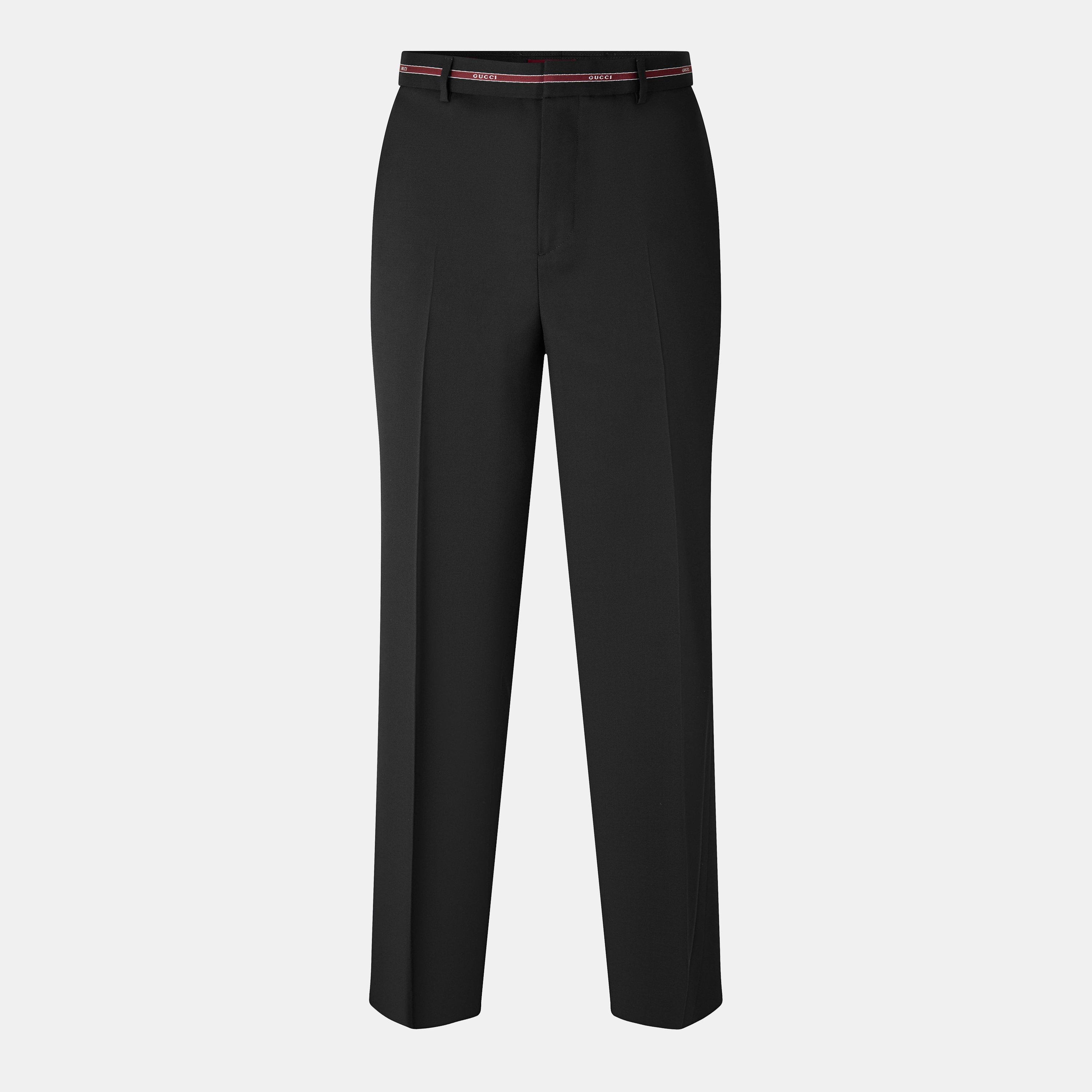 Gucci Men's Straight Leg Trousers - Black - XL
