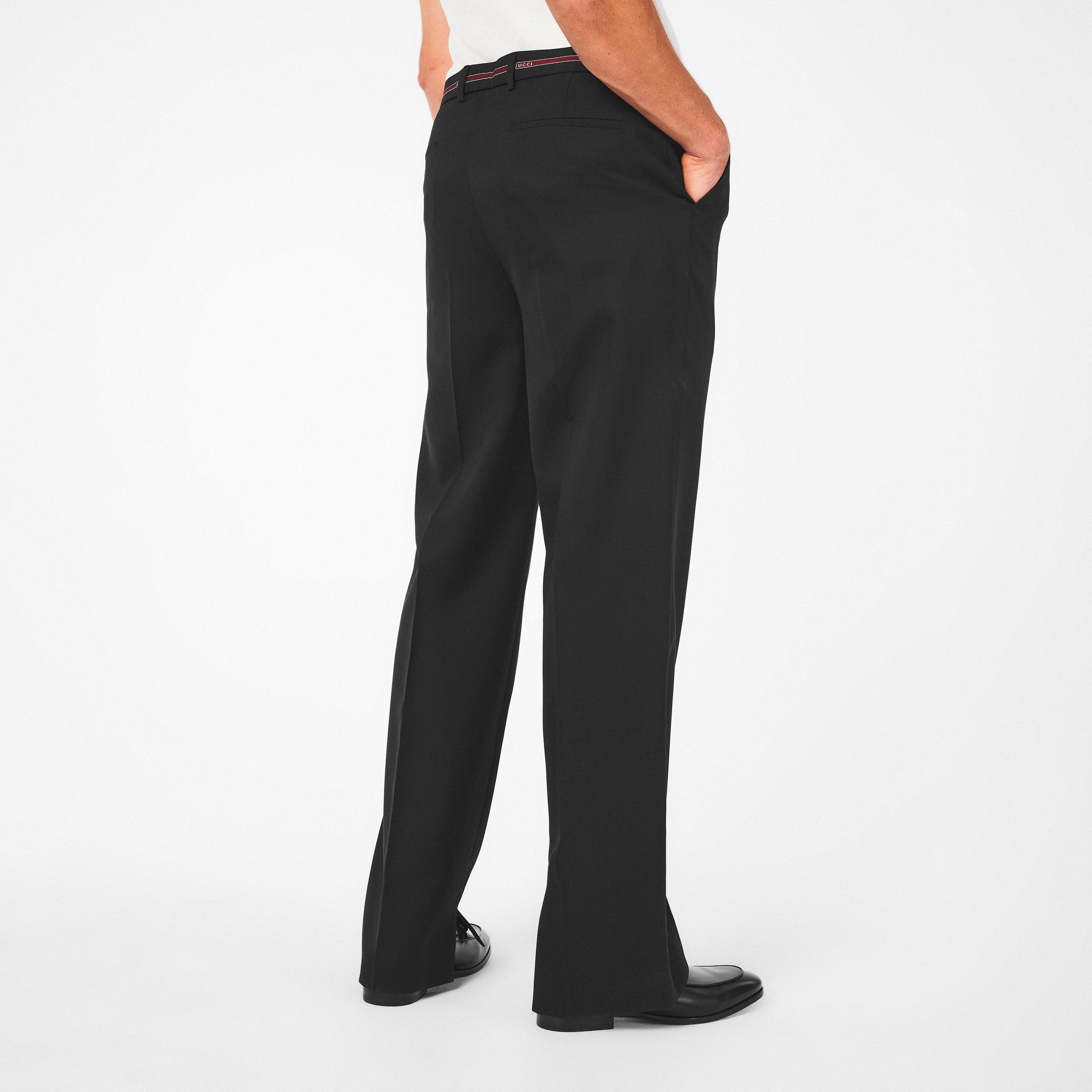Black - Gucci - Men's Straight Trousers - 4