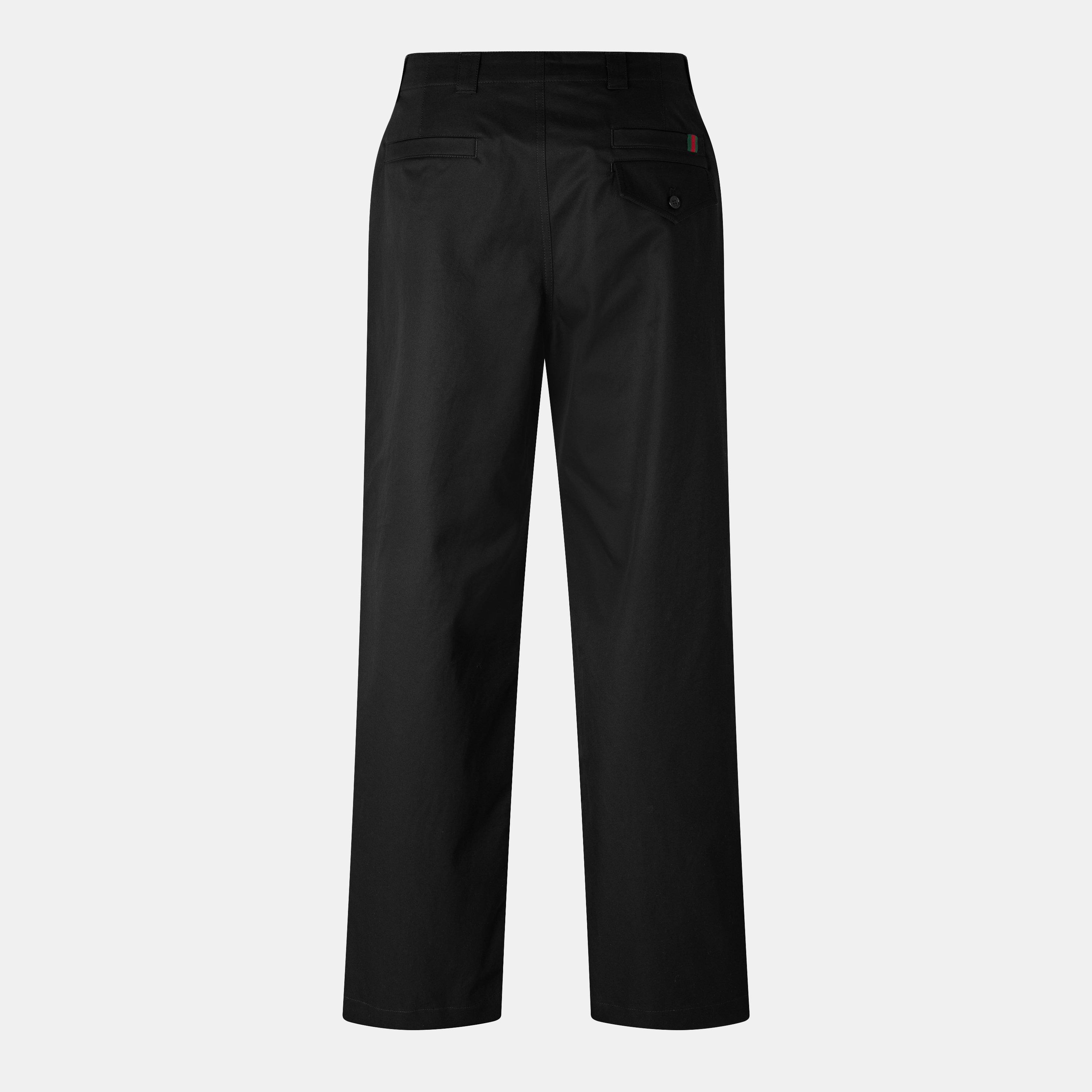 Black - Gucci - Web Twill Trousers - 2
