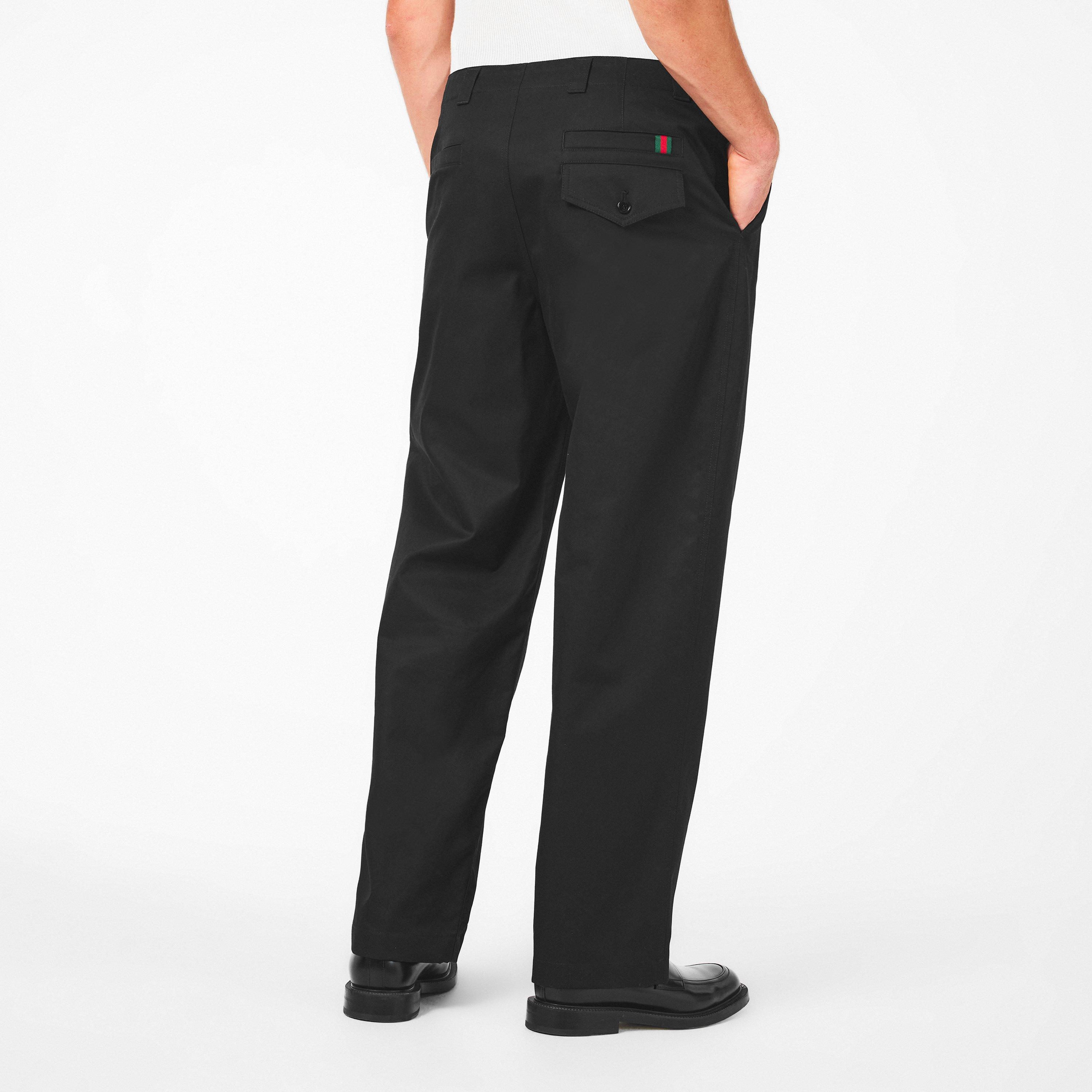 Black - Gucci - Web Twill Trousers - 4