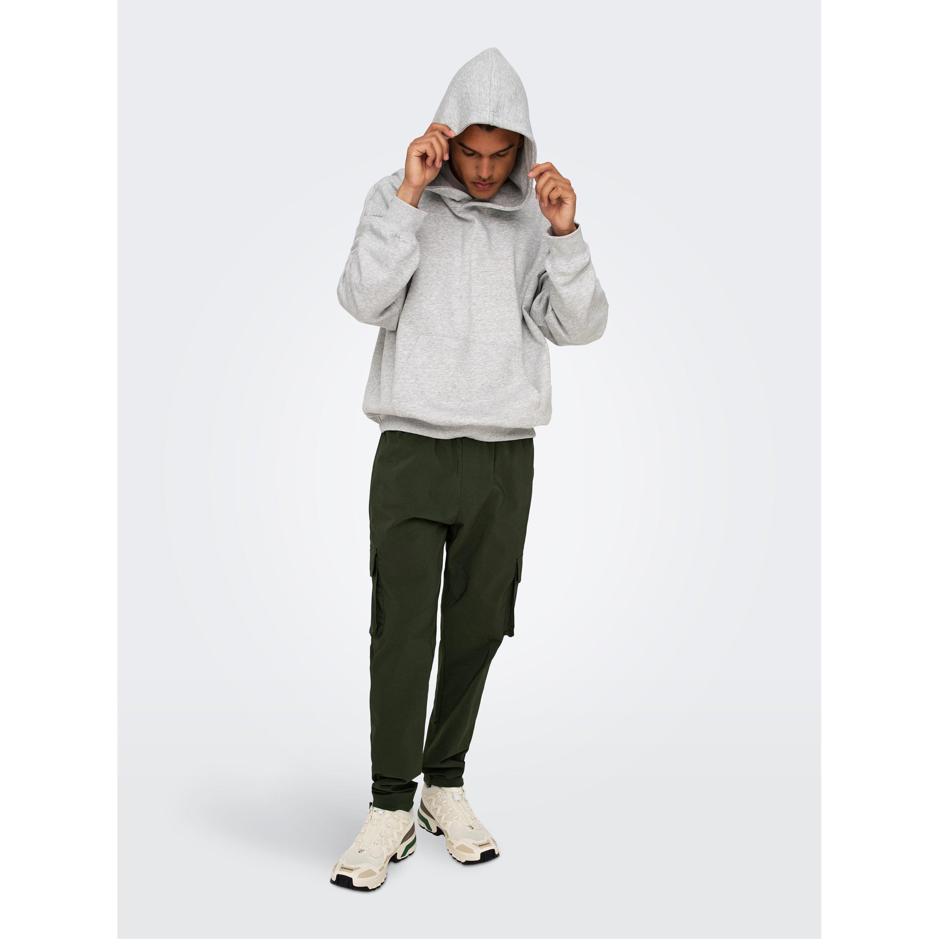Only And Sons Men's Cargo Trousers - Olive - Small
