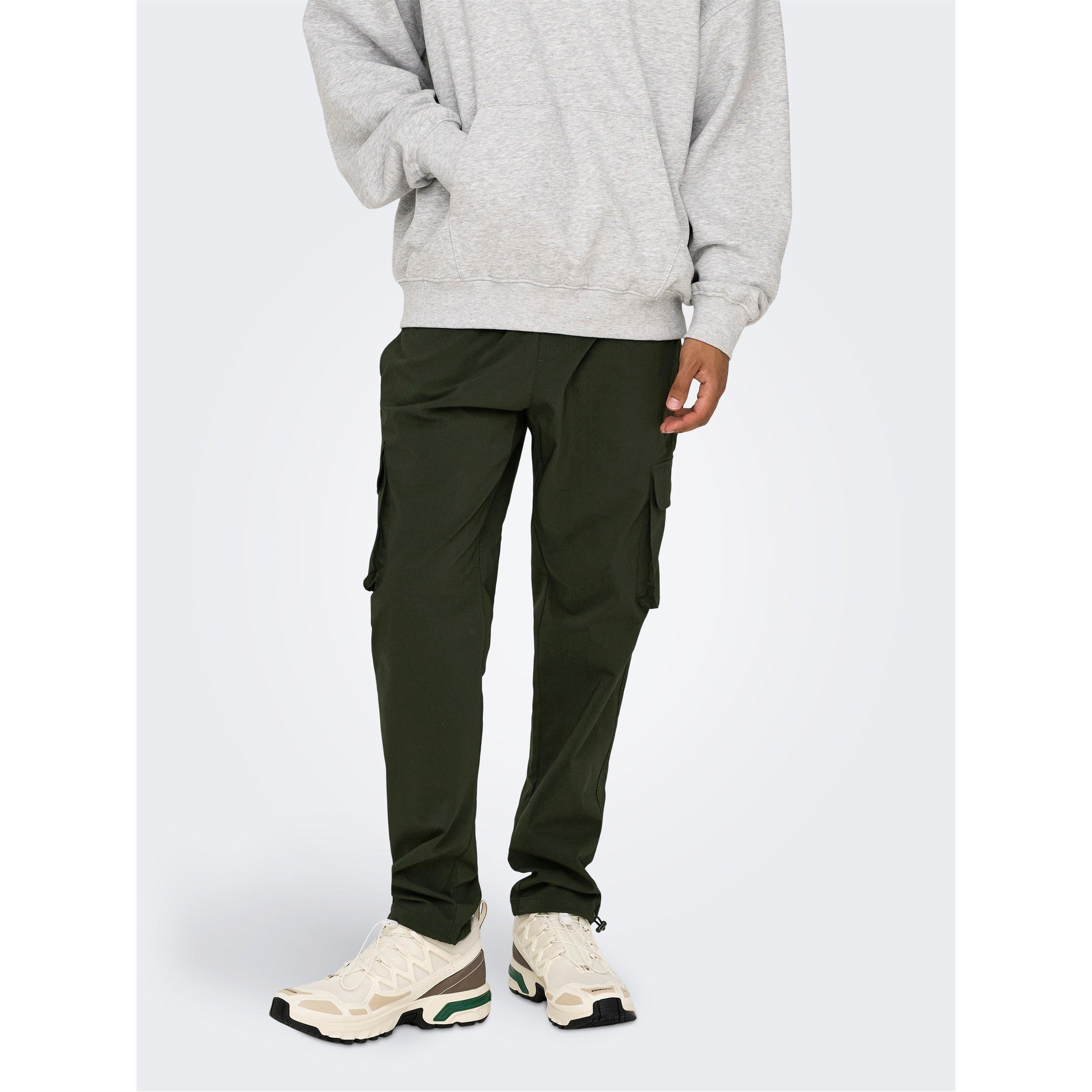 Olive - Only and Sons - Men's Cargo Trousers - 6