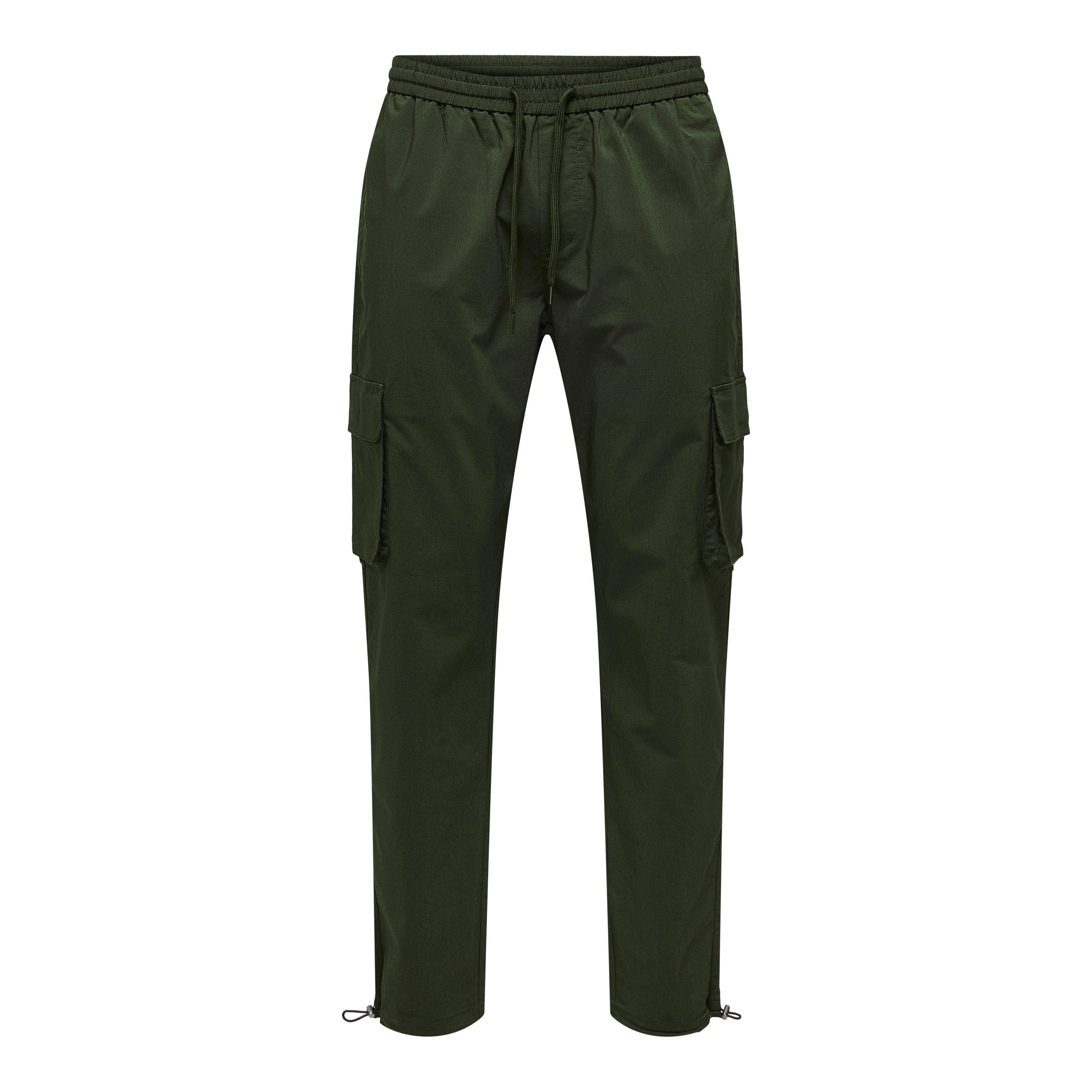 Olive - Only and Sons - Men's Cargo Trousers - 8