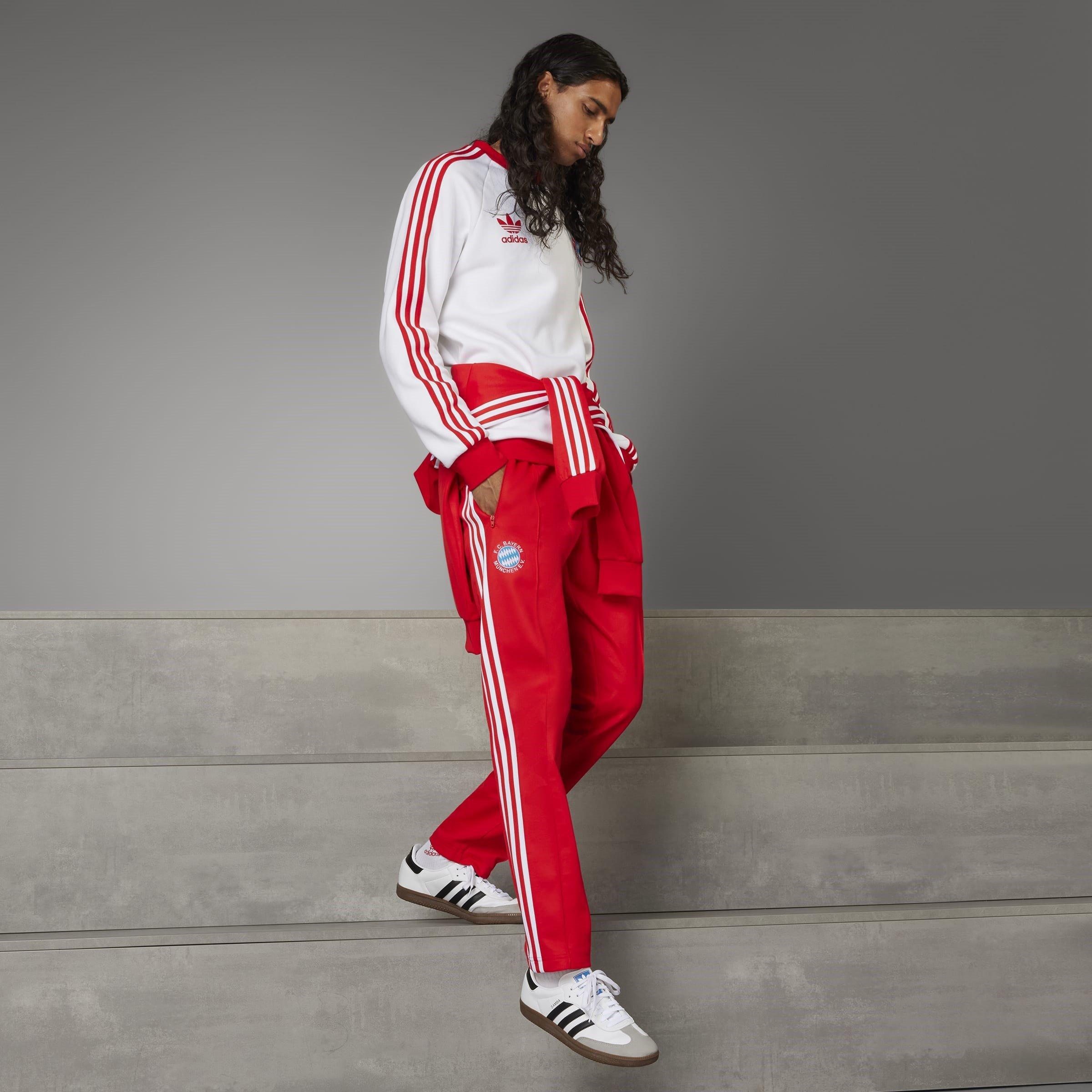 Rood - adidas - Bayern Munich Beckenbauer Tracksuit Bottoms Adults - 11