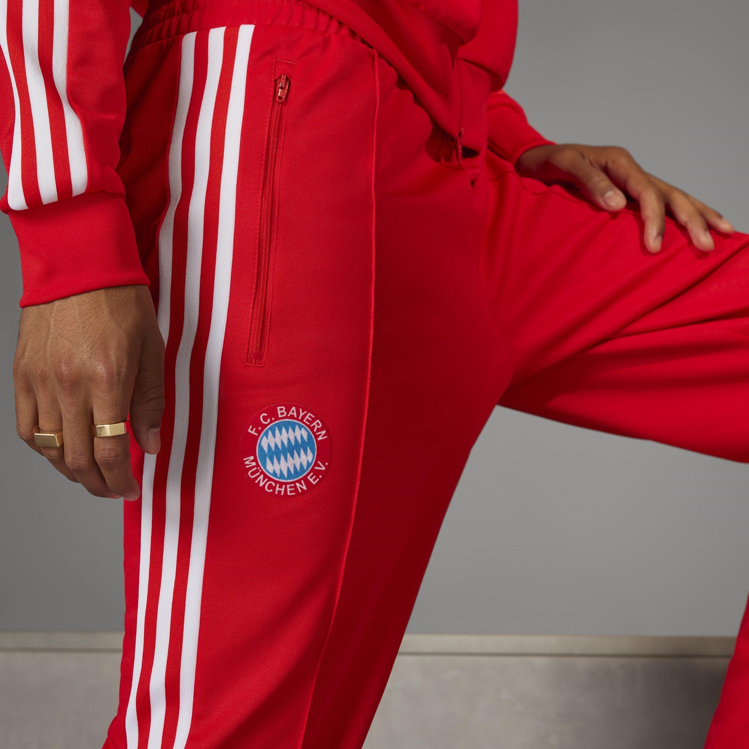 Rood - adidas - Bayern Munich Beckenbauer Tracksuit Bottoms Adults - 12
