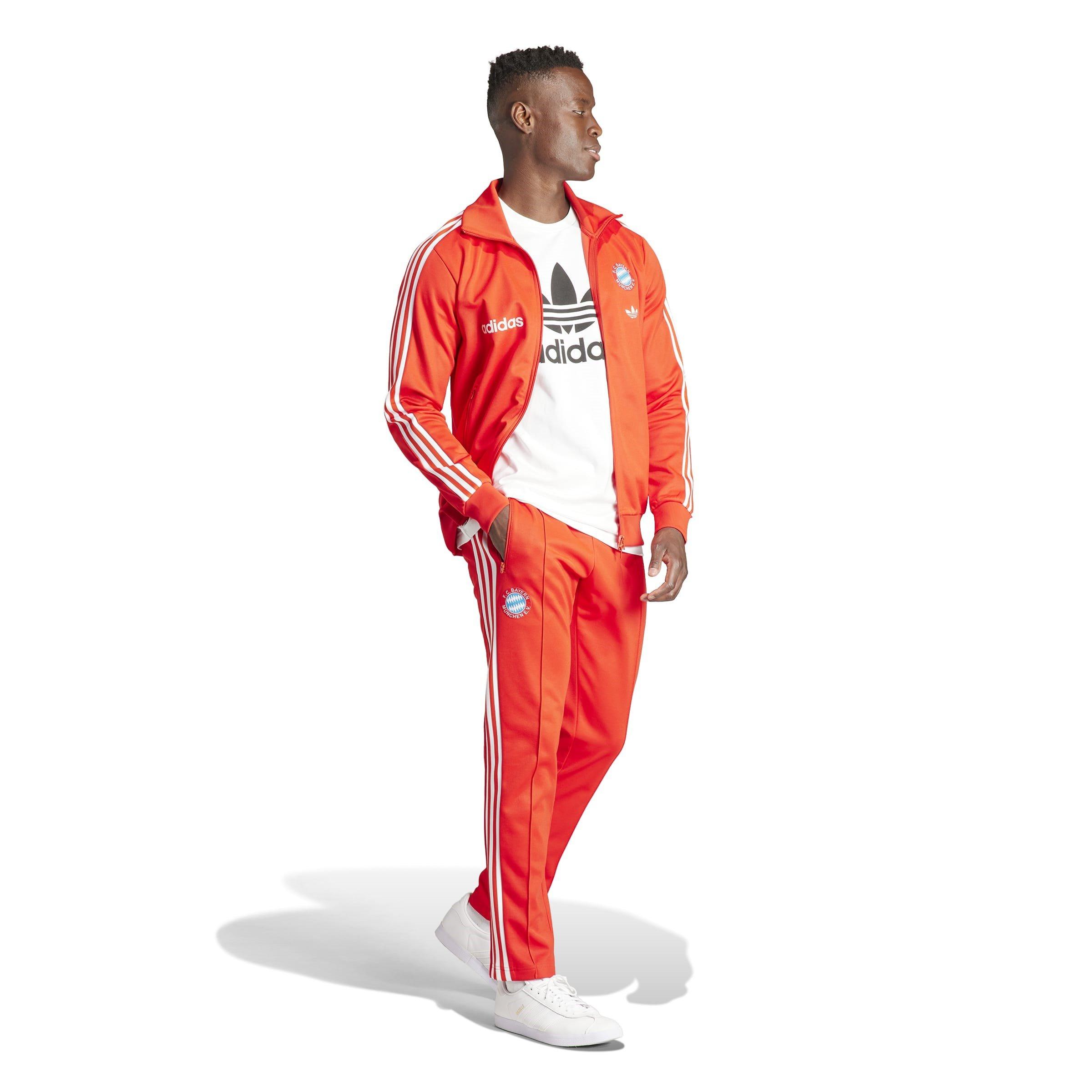 Rood - adidas - Bayern Munich Beckenbauer Tracksuit Bottoms Adults - 4