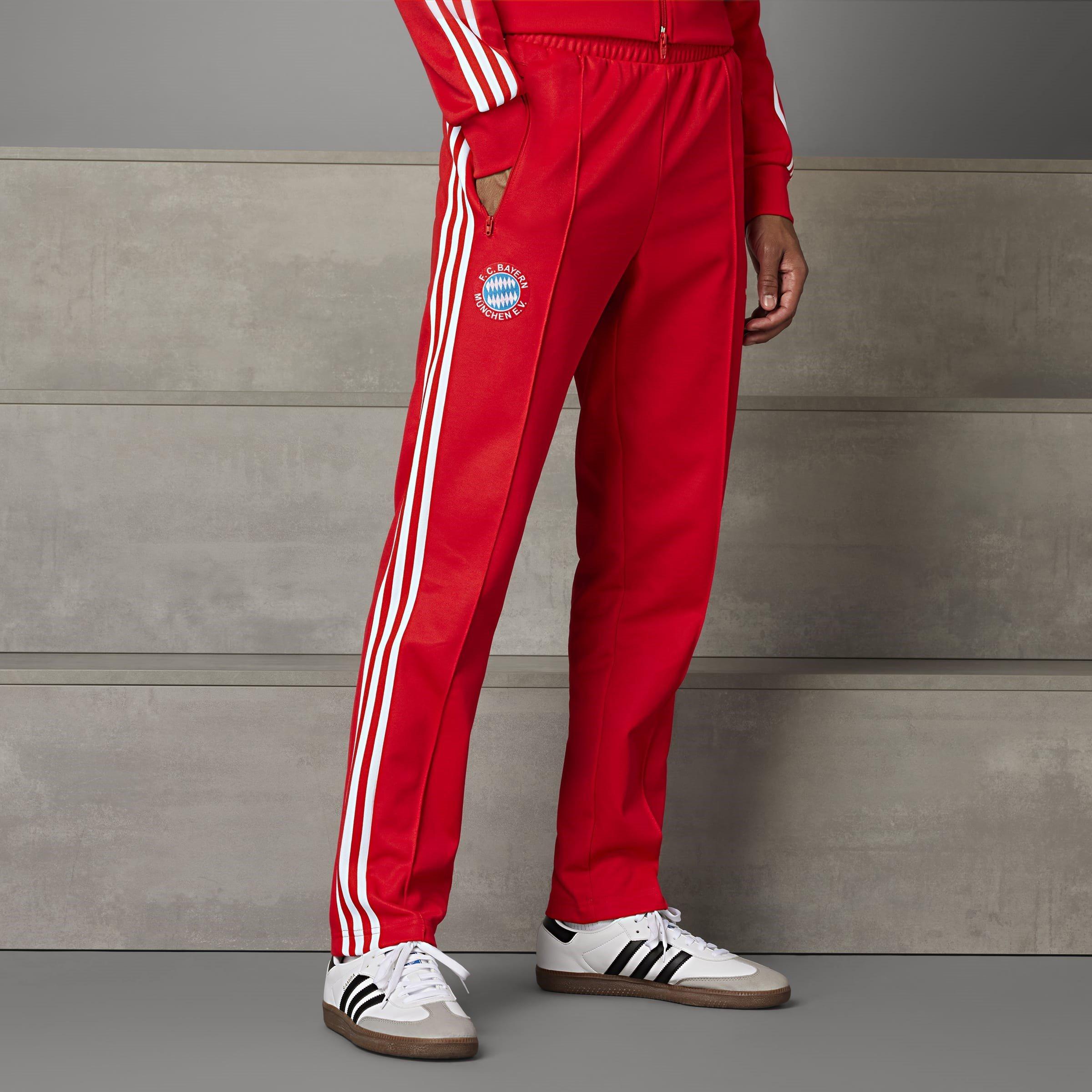 Rood - adidas - Bayern Munich Beckenbauer Tracksuit Bottoms Adults - 7