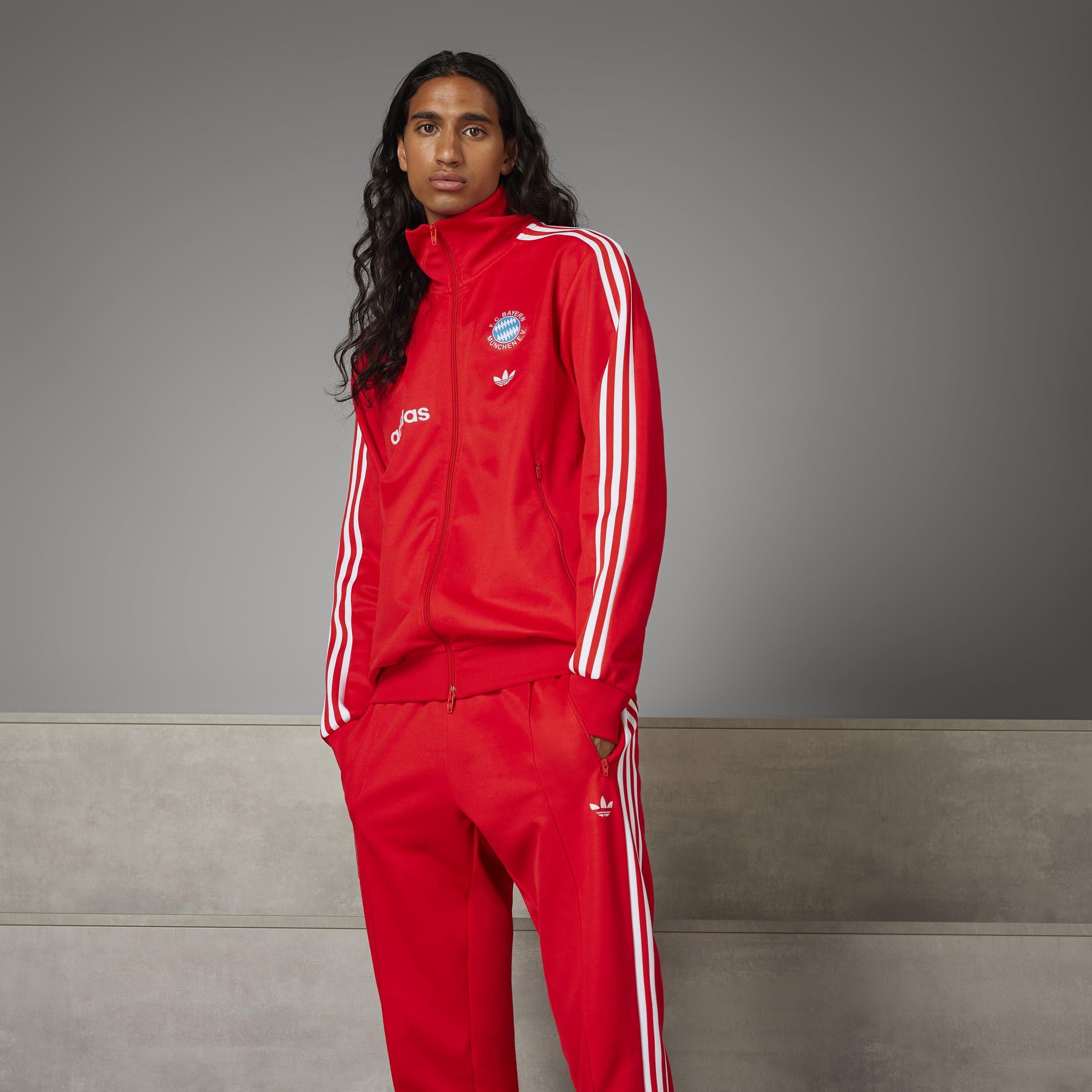 Rood - adidas - Bayern Munich Beckenbauer Tracksuit Bottoms Adults - 9