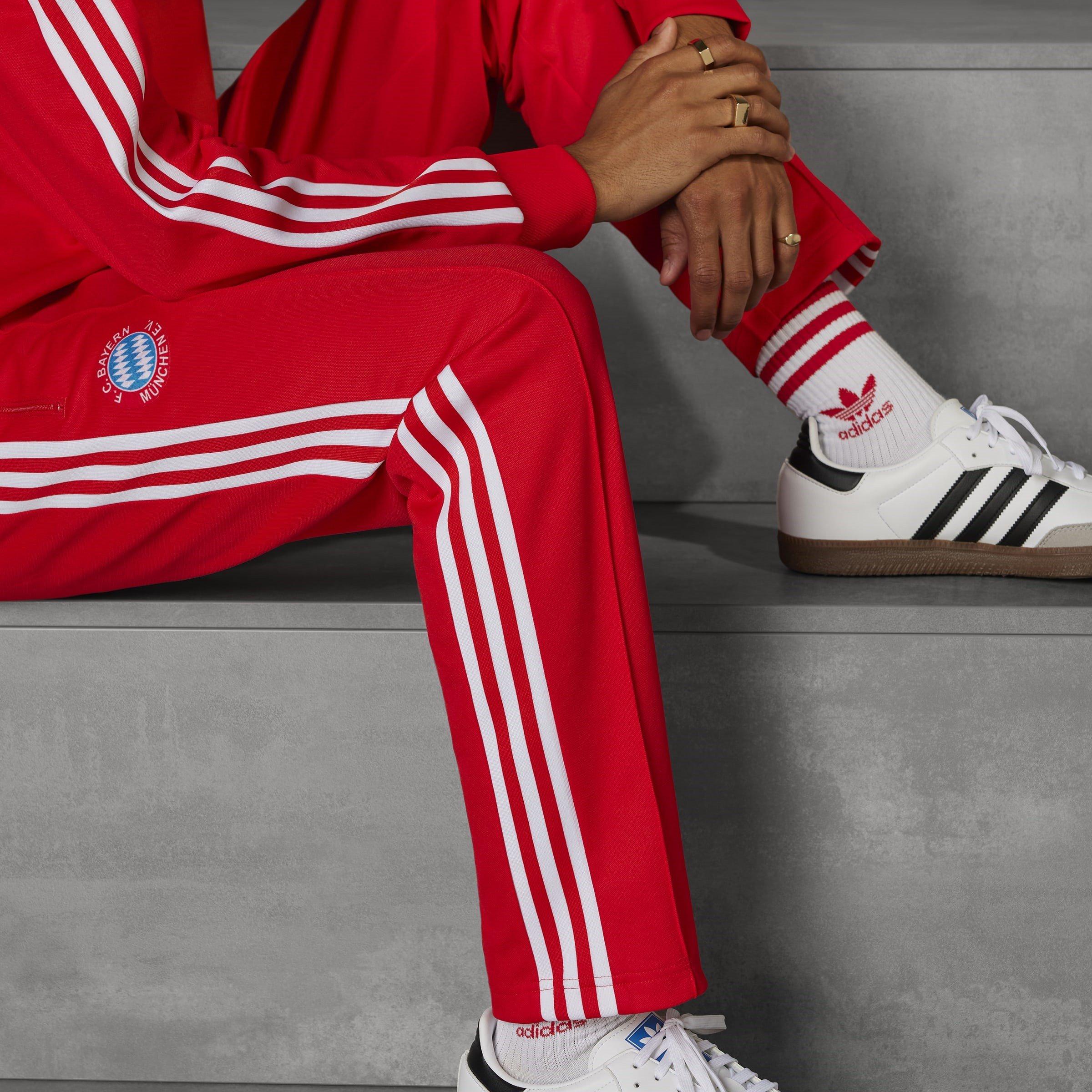 Rood - adidas - Bayern Munich Beckenbauer Tracksuit Bottoms Adults - 10