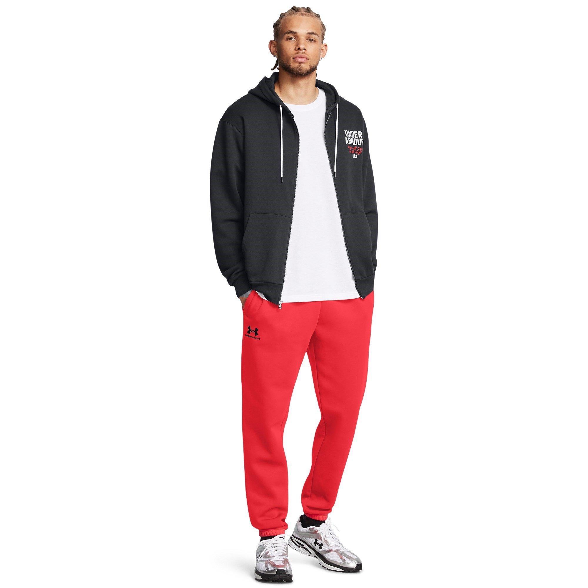 RACER RED BLACK - Under Armour - Essential Fleece Jogger - 4