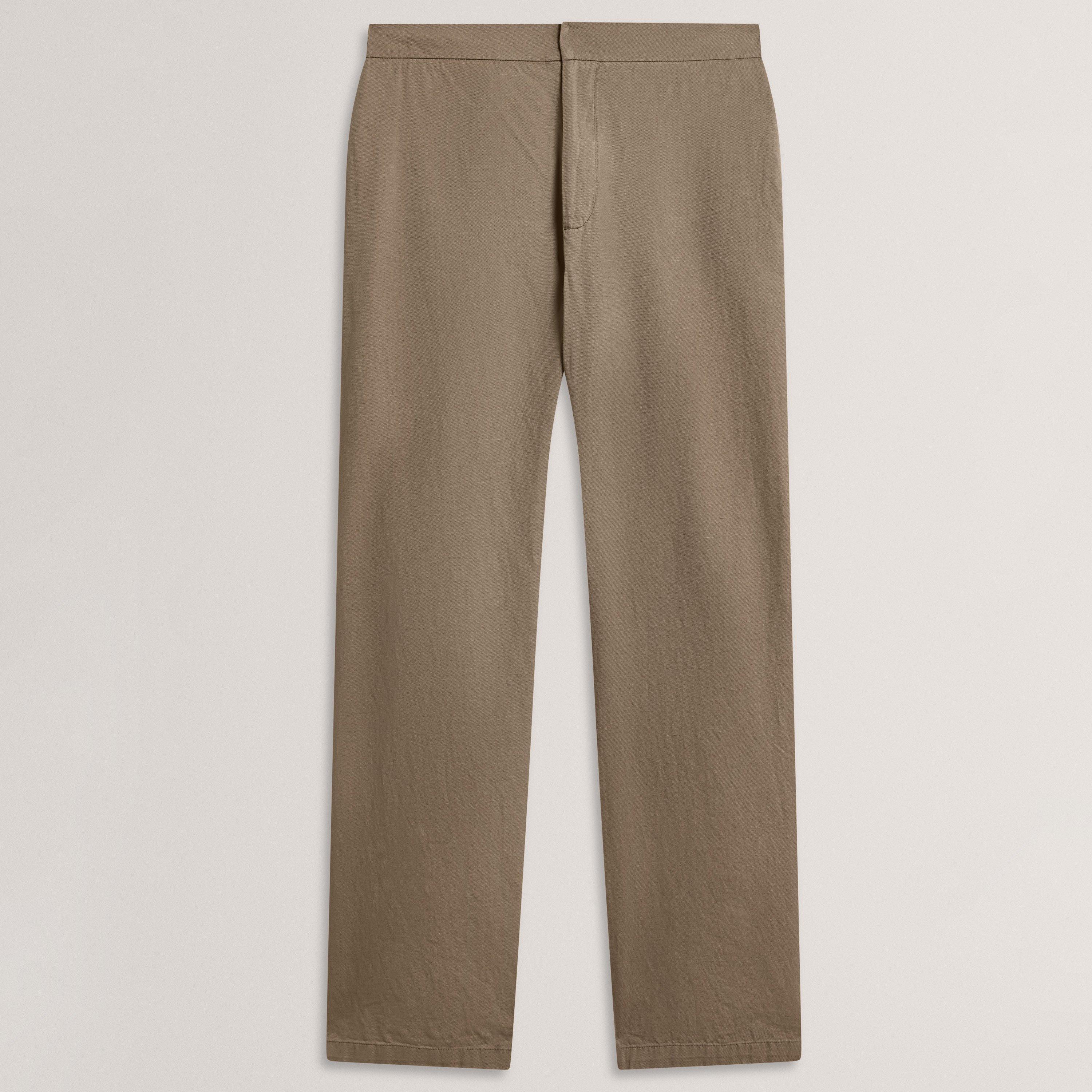 Brown - Ted Baker - Men's Straight Leg Trousers - 1