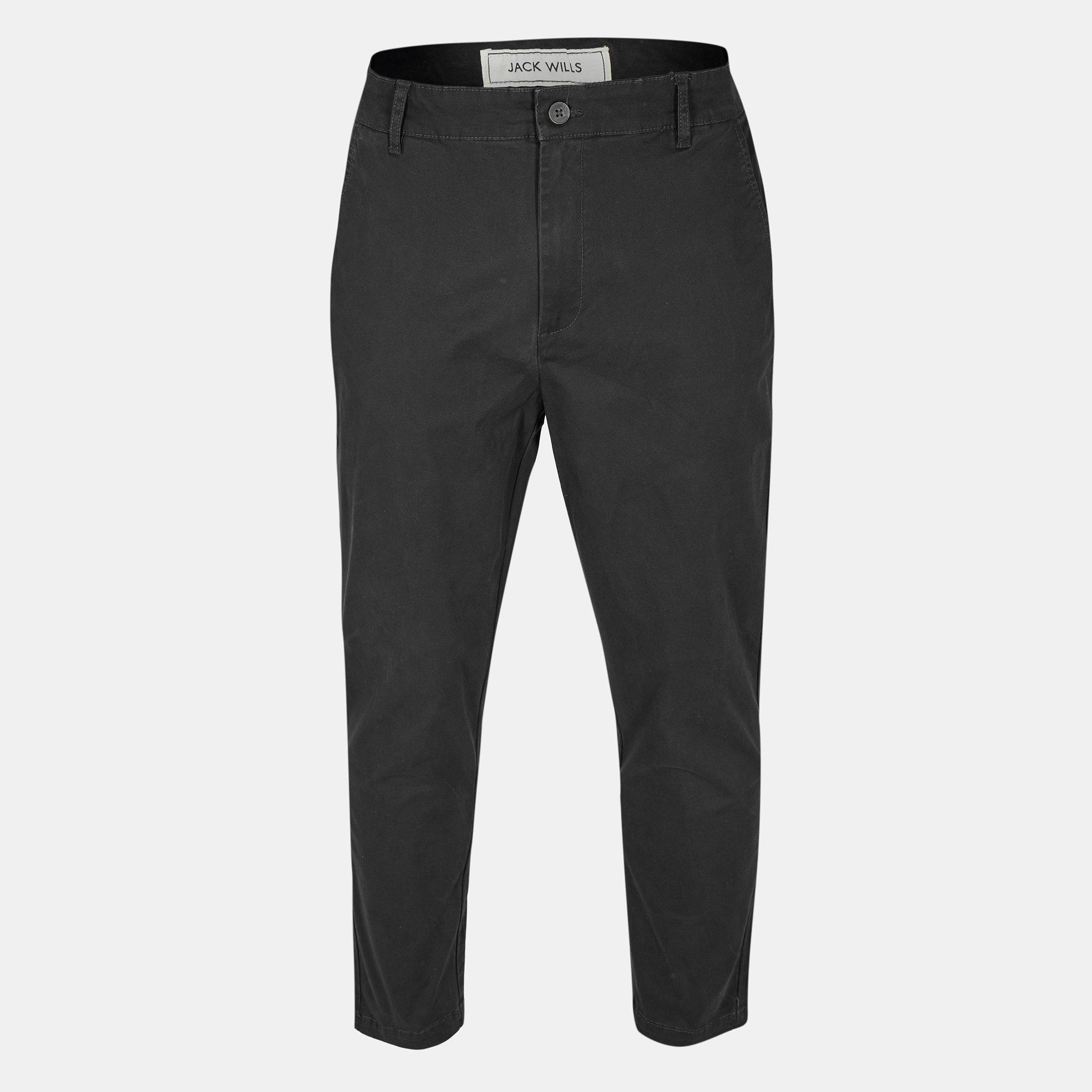 Jack Wills Men's Slim Chino Trousers - Black - 32W R