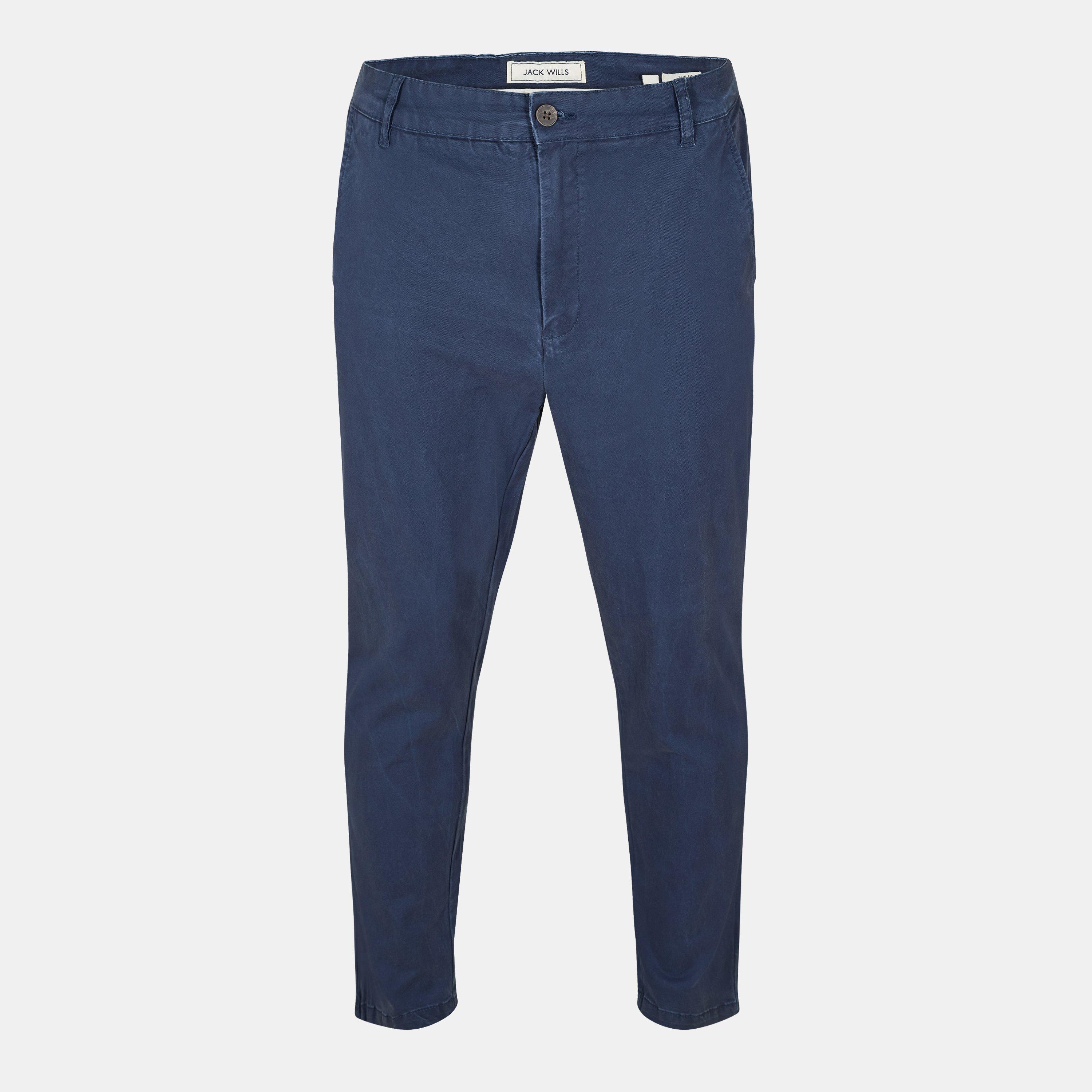 Jack Wills Men's Slim Chino Trousers - Navy - 32W R