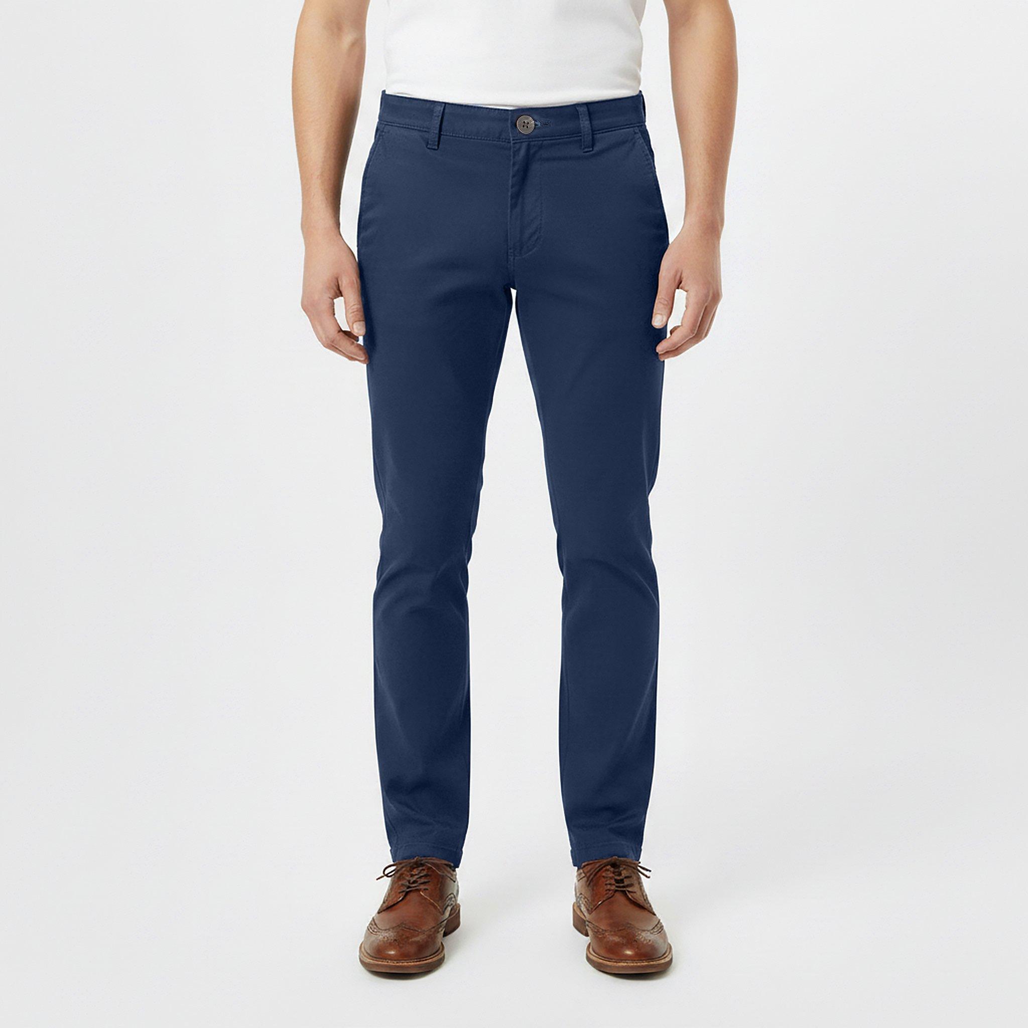 Navy - Jack Wills - JW Slim Chino Trousers Mens - 3