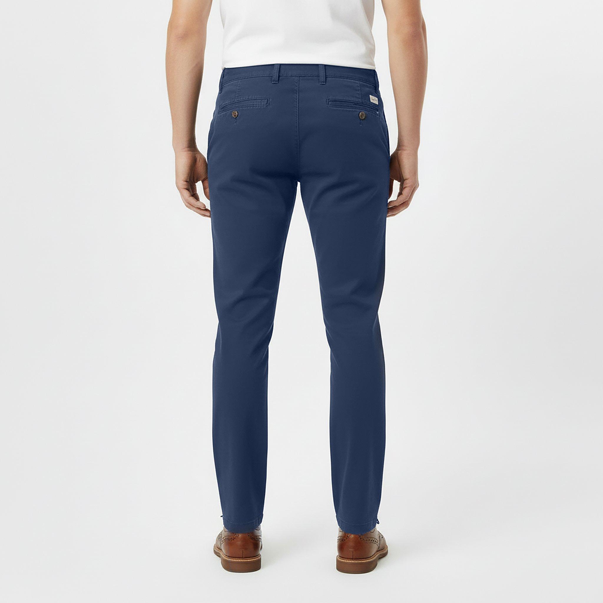 Navy - Jack Wills - JW Slim Chino Trousers Mens - 4