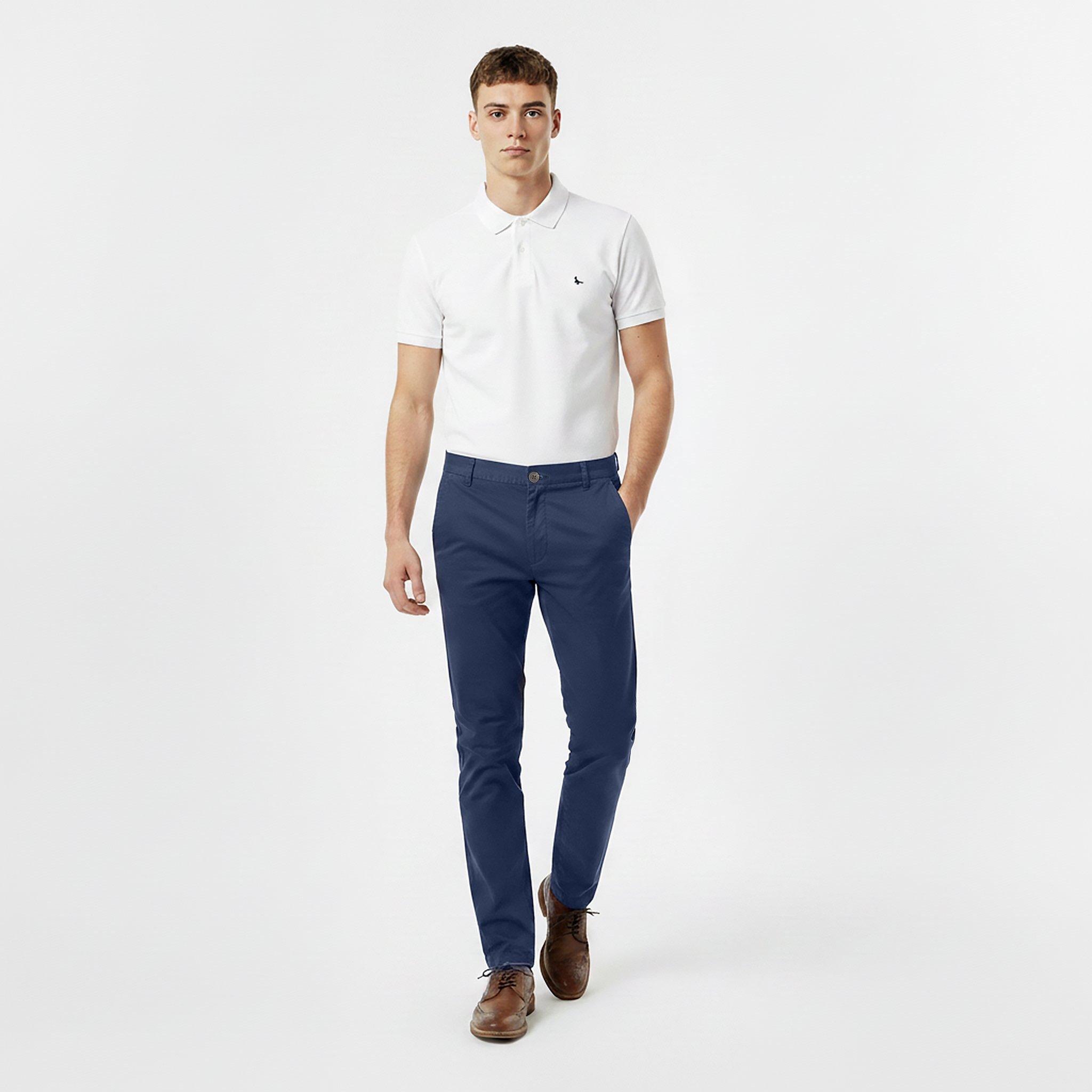 Navy - Jack Wills - JW Slim Chino Trousers Mens - 5