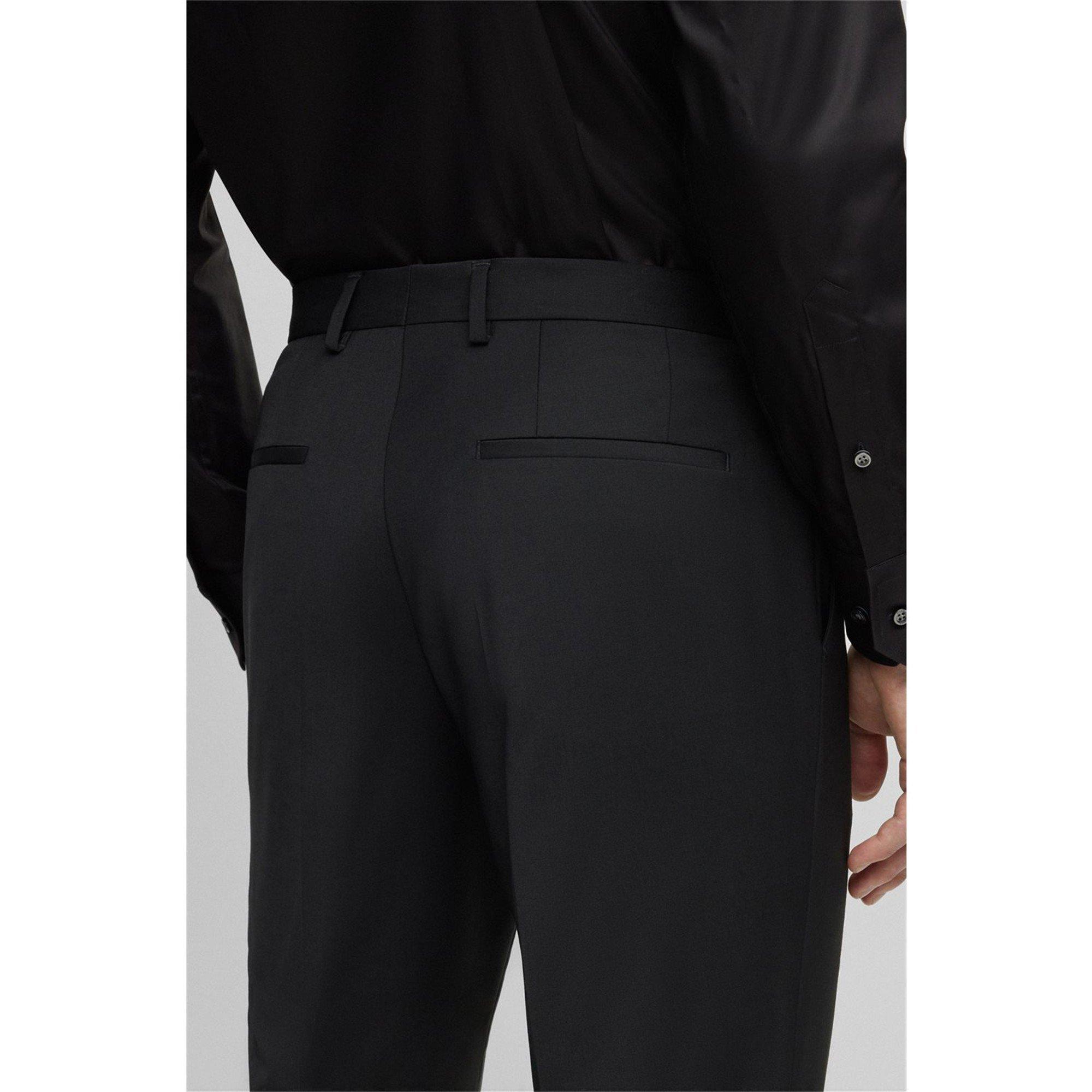Black - Boss - Boss H-Leon-Mm-C-224 10245447 01 Straight Leg Trousers Mens - 4