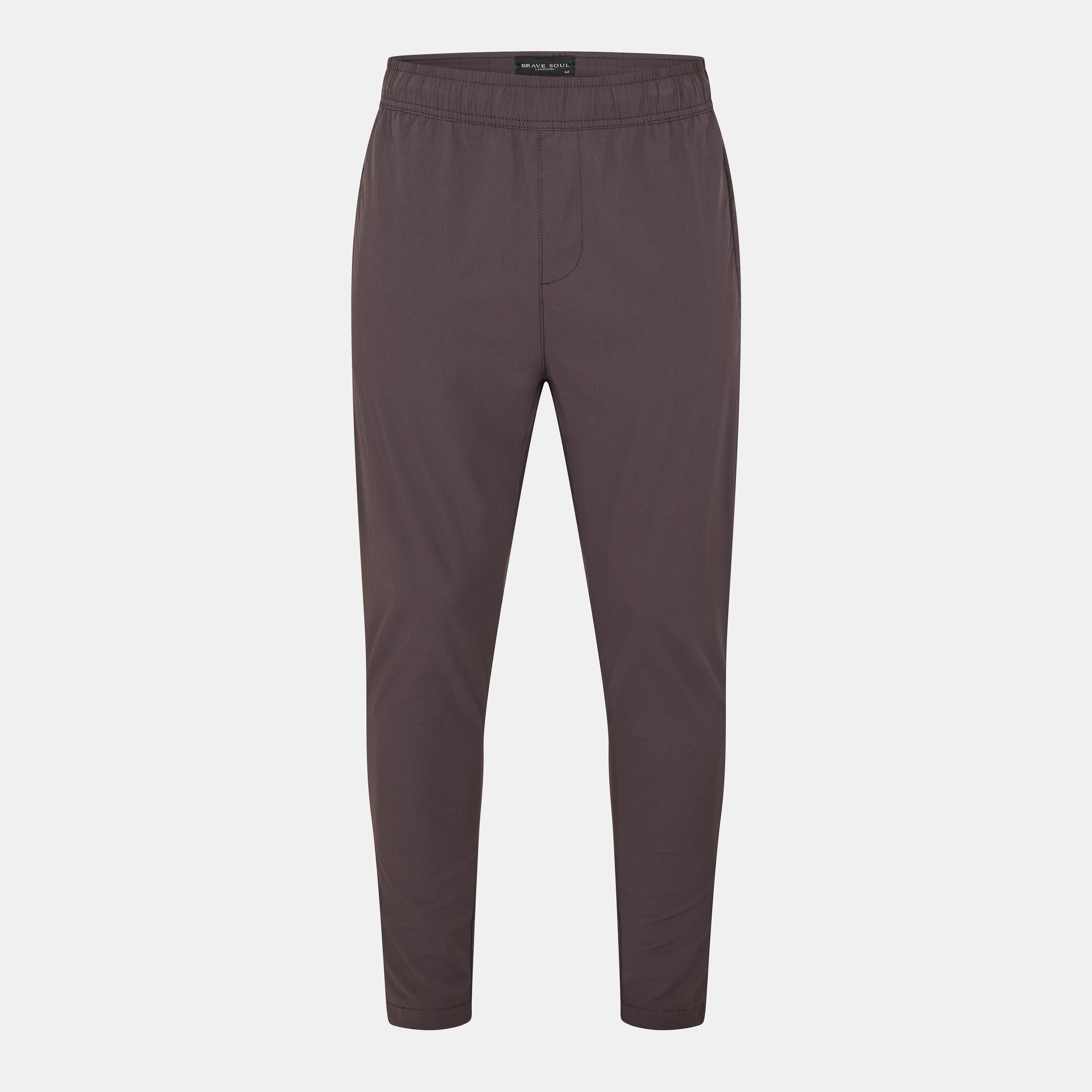 Dark Grey - Brave Soul - Ripstop Trousers - 1
