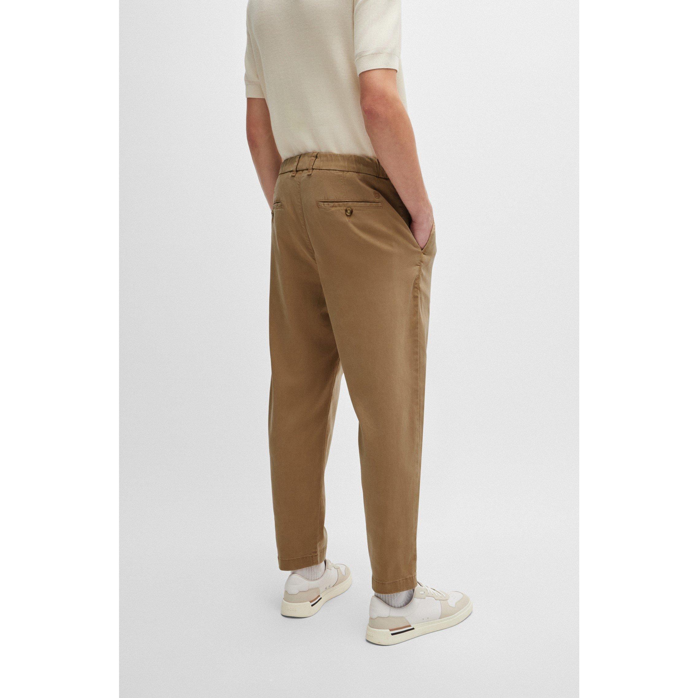 Open Beige - Boss - C-Perin-Cw Straight Leg Trousers - 3