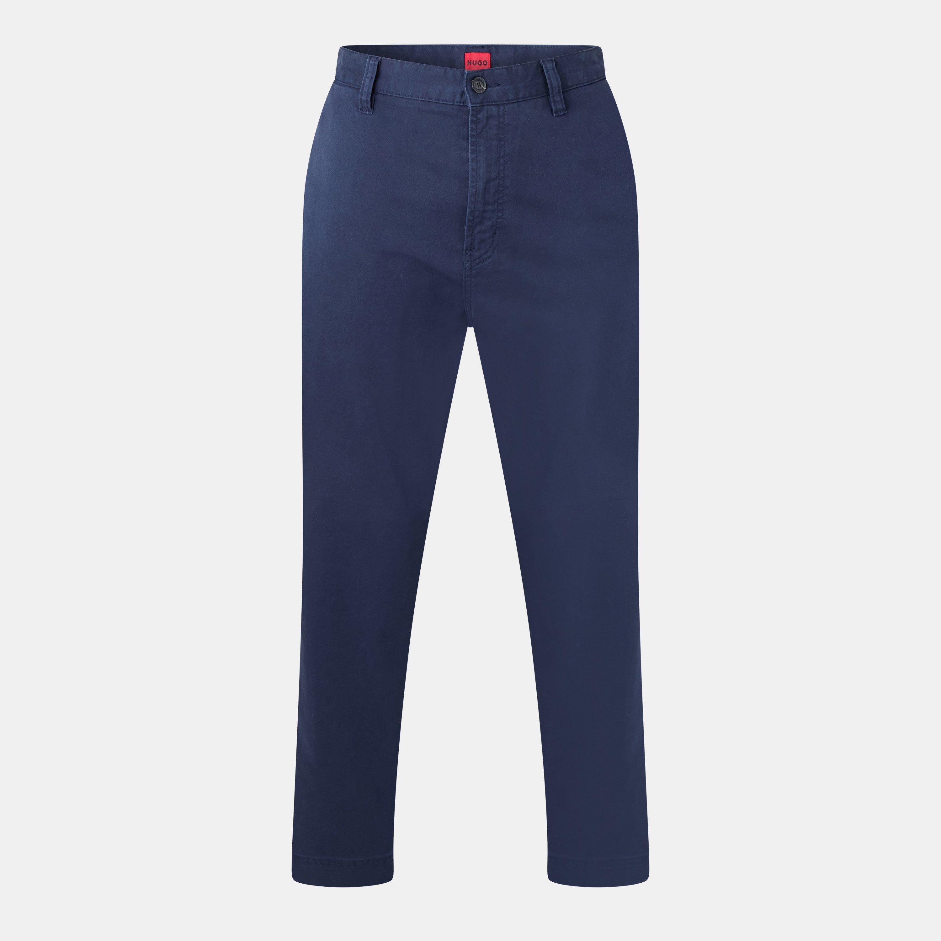Hugo Men's Tailored Straight Leg Trousers - Dark Blue - 30W R