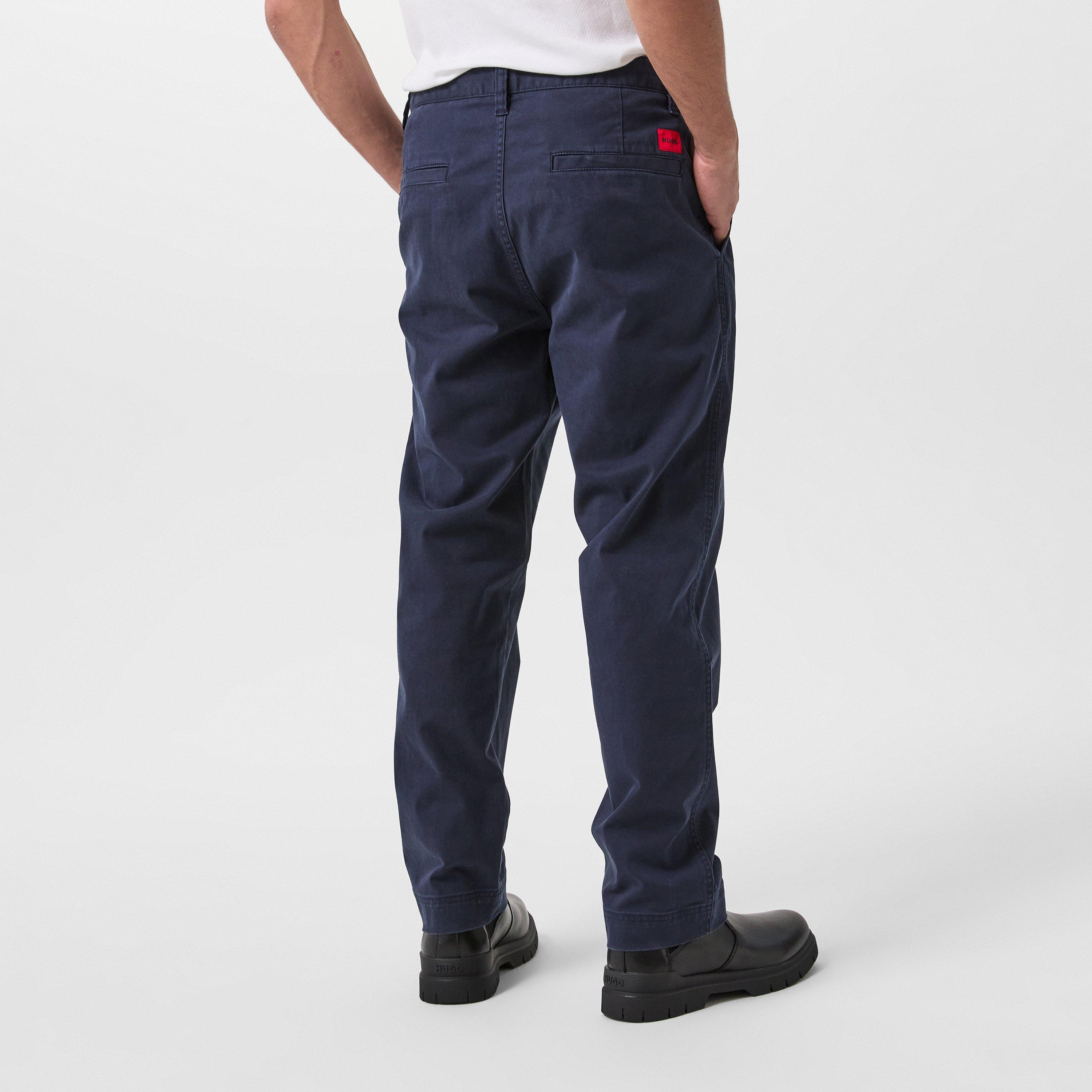 Dark Blue - Hugo - Men's Tailored Straight Leg Trousers - 4