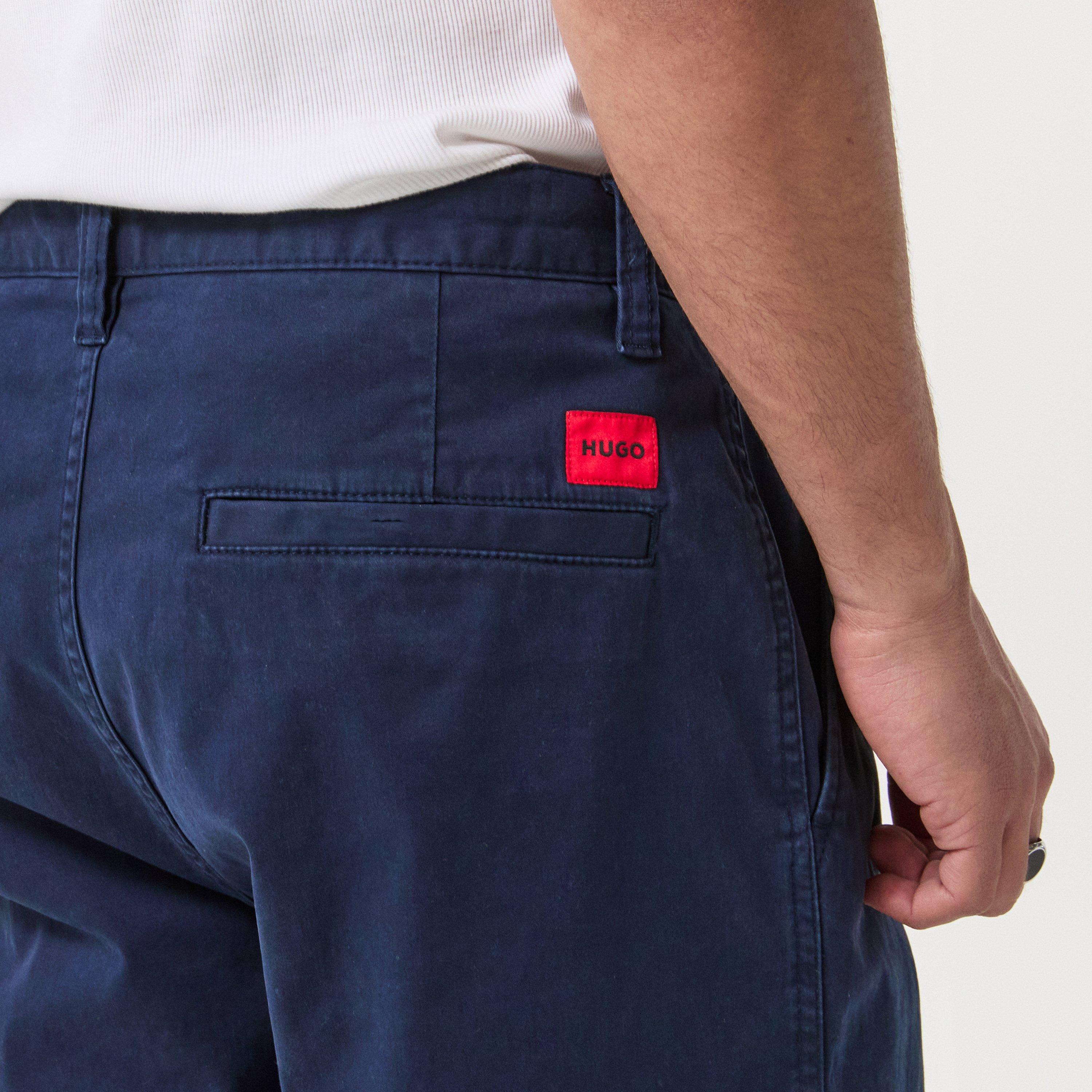 Dark Blue - Hugo - Men's Tailored Straight Leg Trousers - 5