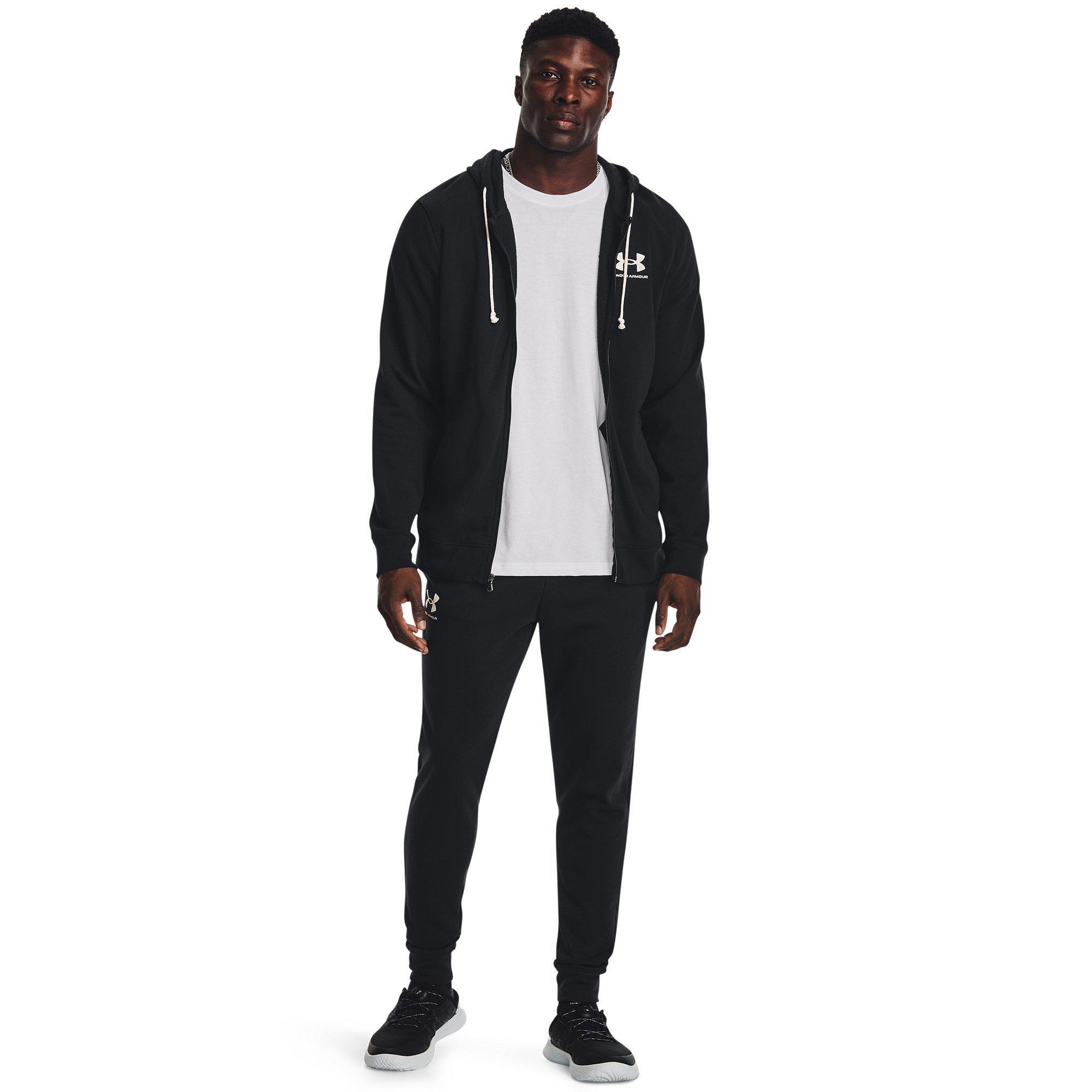 Blk/Onyx White - Under Armour - Rival Terry Closed Hem Jersey Joggers - 4