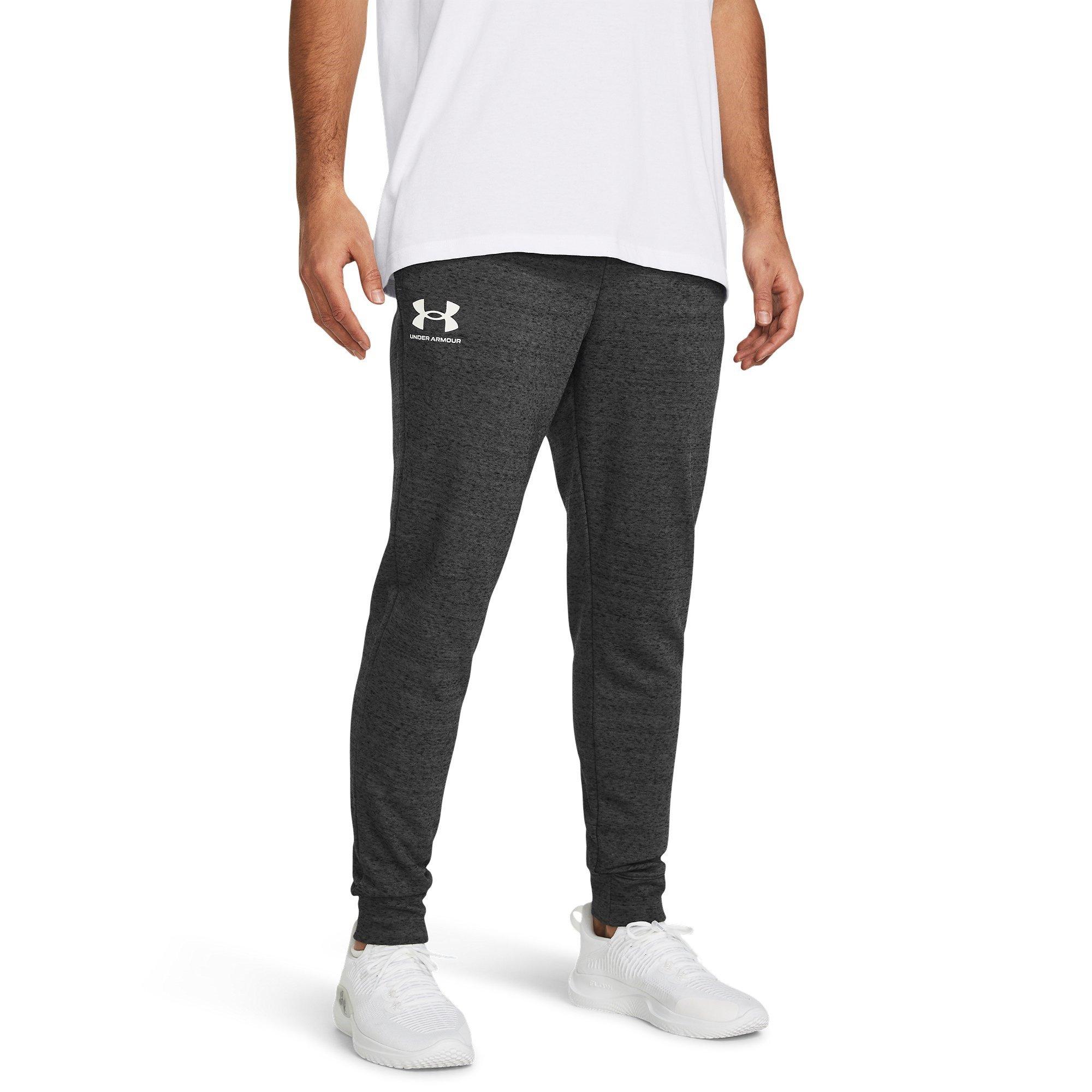 Castlerock/Wht - Under Armour - Rival Terry Closed Hem Jersey Joggers - 2