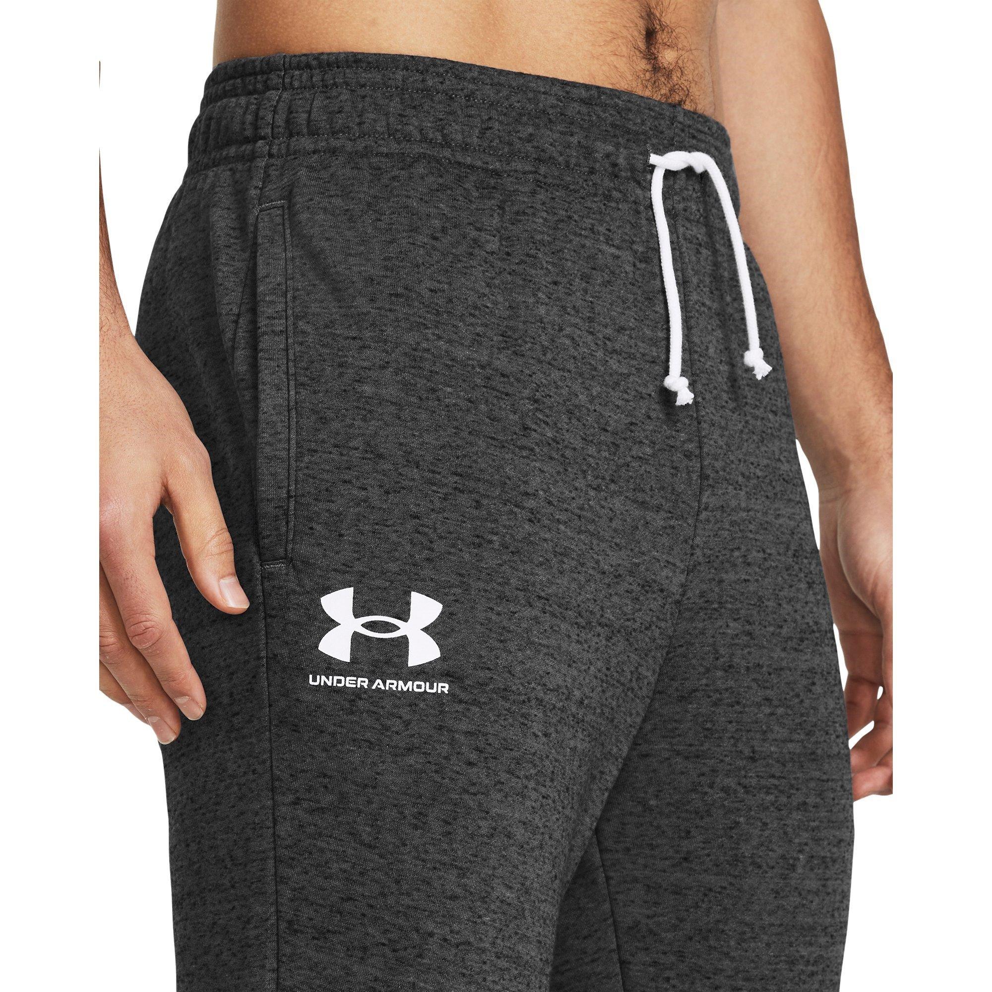 Castlerock/Wht - Under Armour - Rival Terry Closed Hem Jersey Joggers - 5