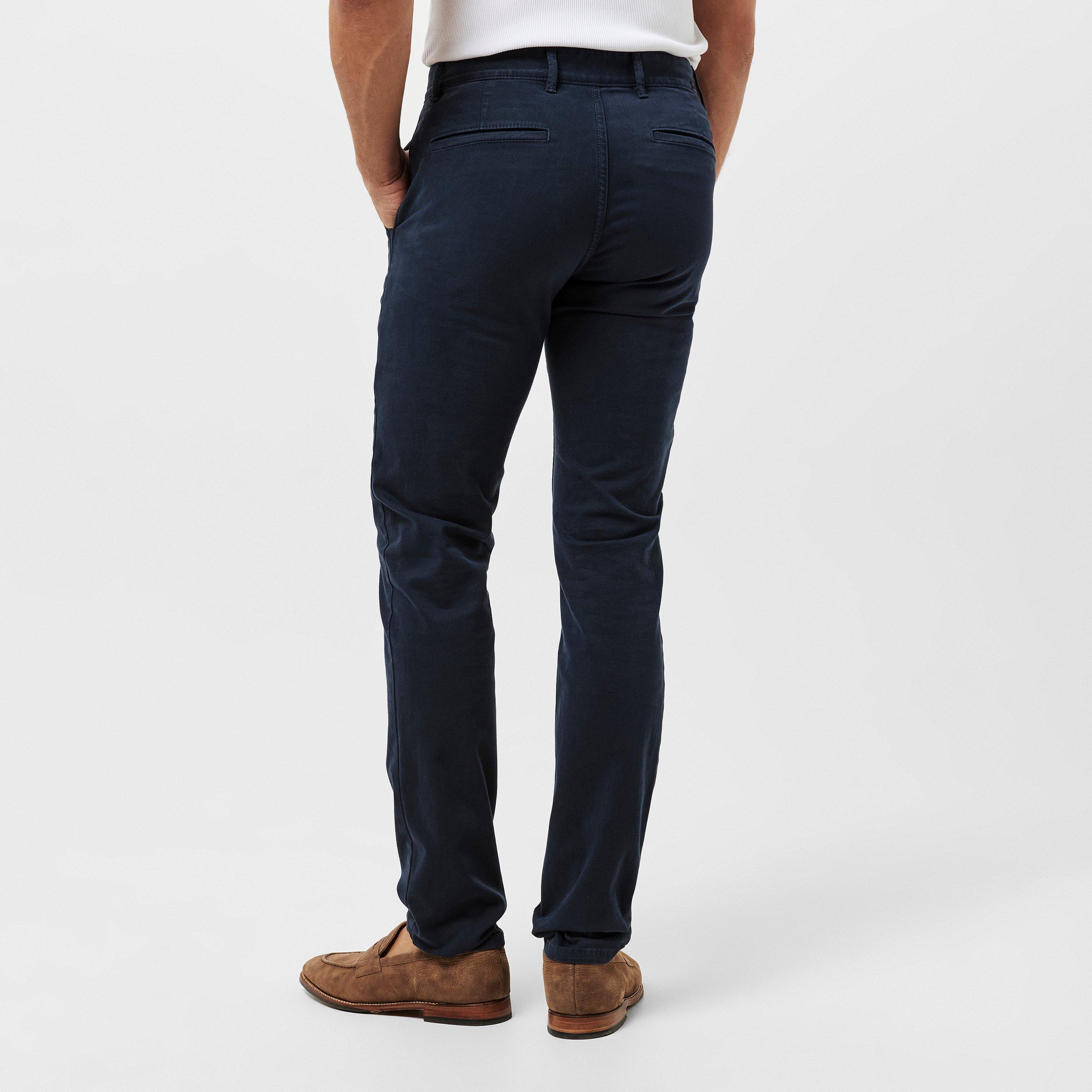 Dark Blue - Boss - Men's Chino Slim Fit Straight Leg Trousers - 4