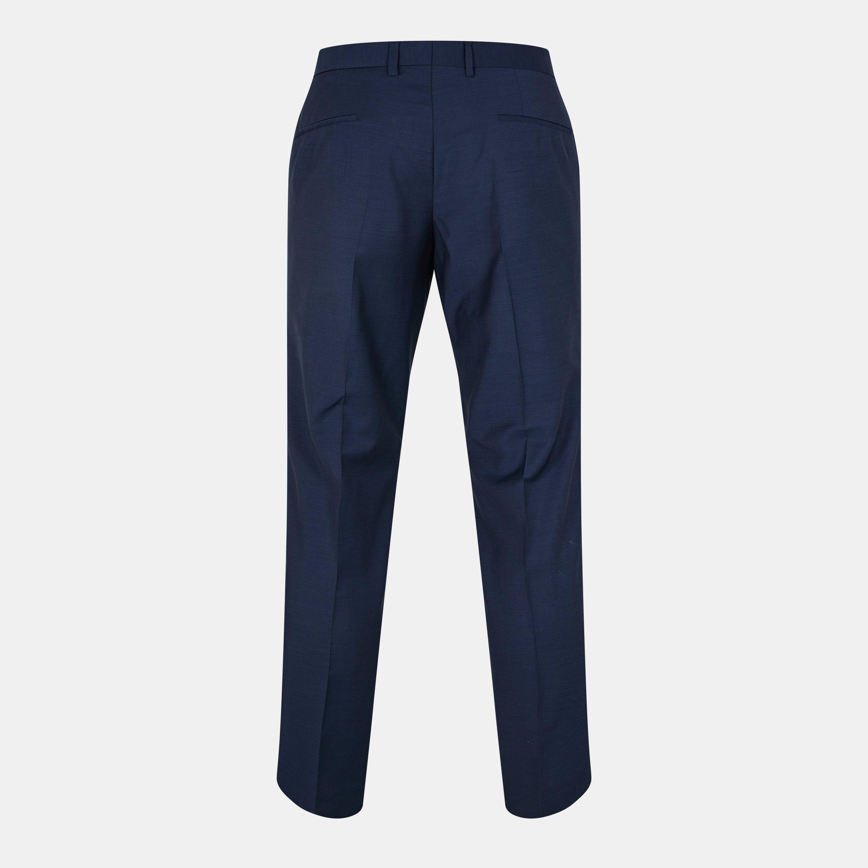 Dark Blue - Hugo - Men's Genius Straight Leg Trousers - 2