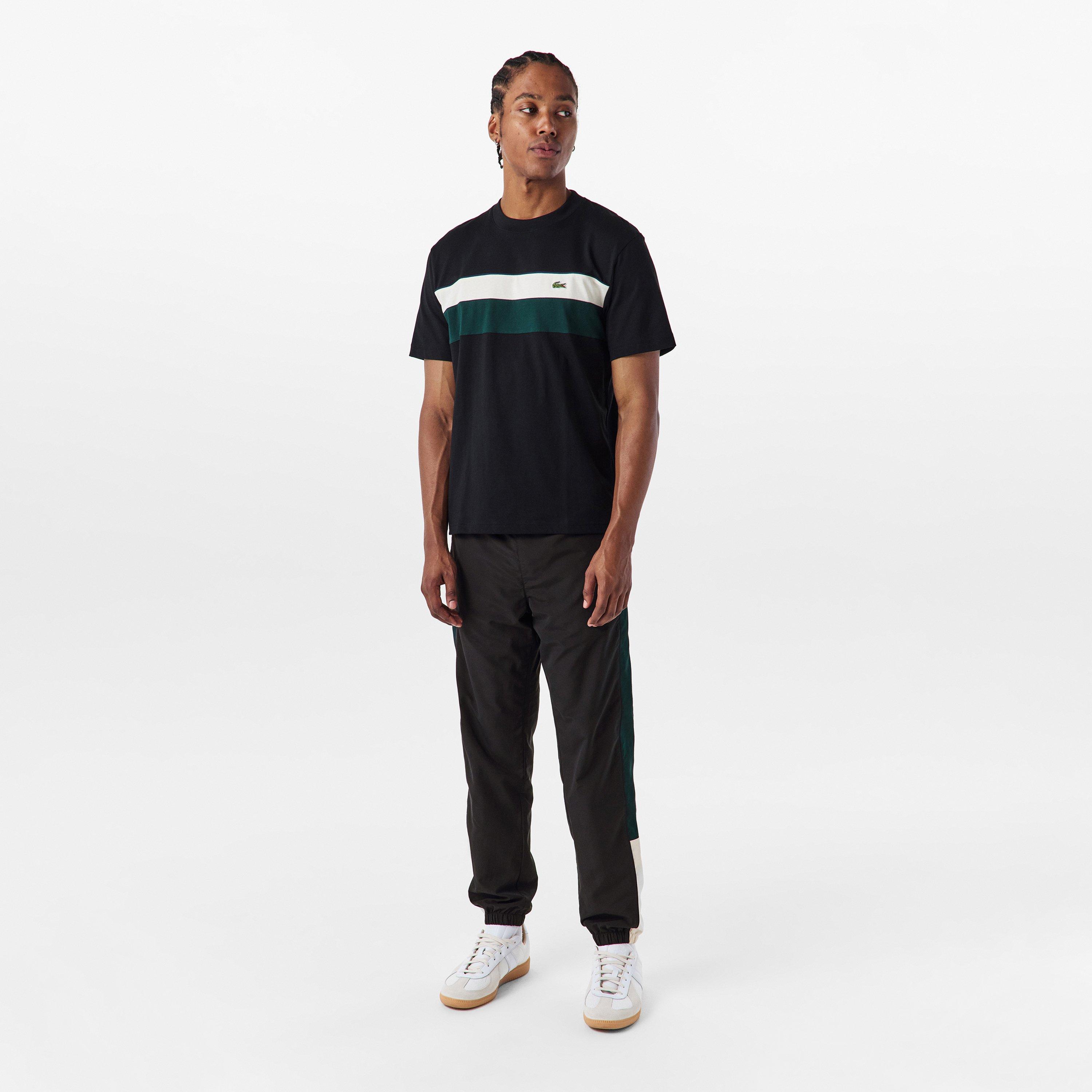 Black 6XH - Lacoste - Men's Closed Hem Poly Joggers - 6