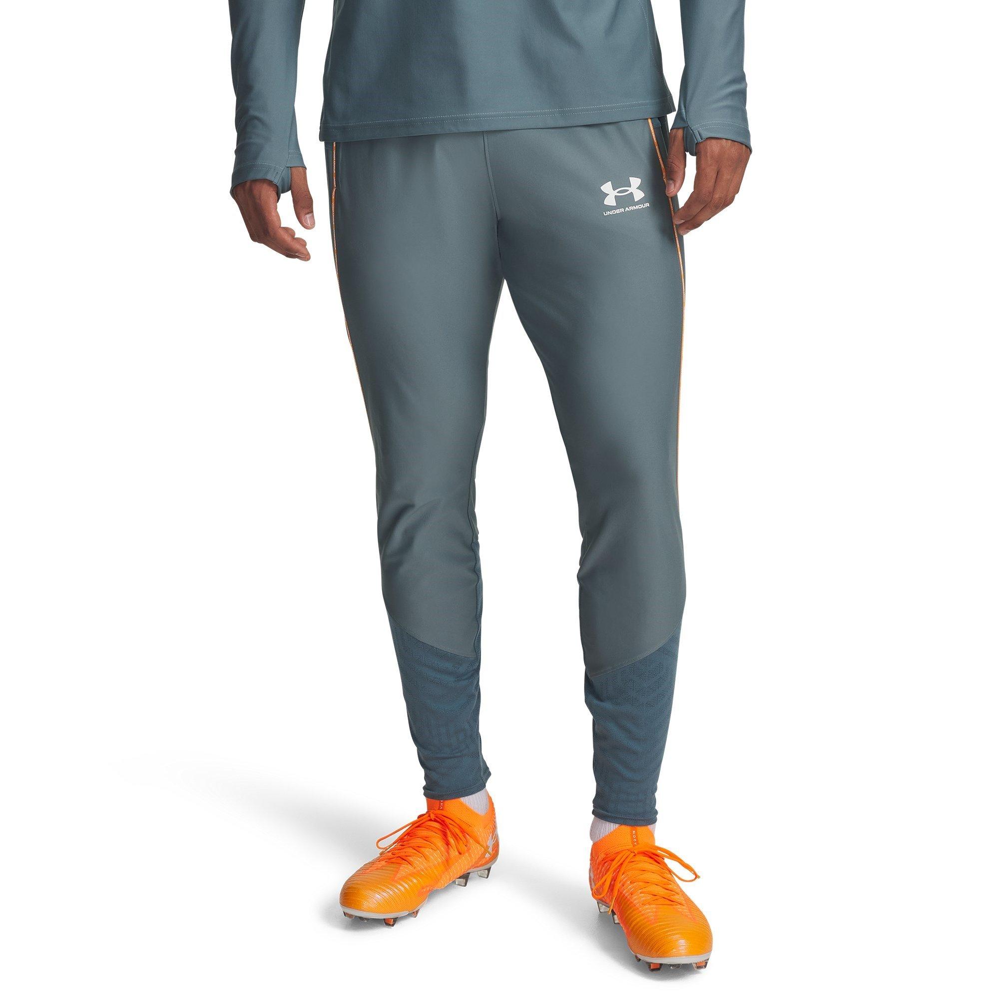 Under Armour Men's Chal Performance Tracksuit Bottom - Grey/Orange - L