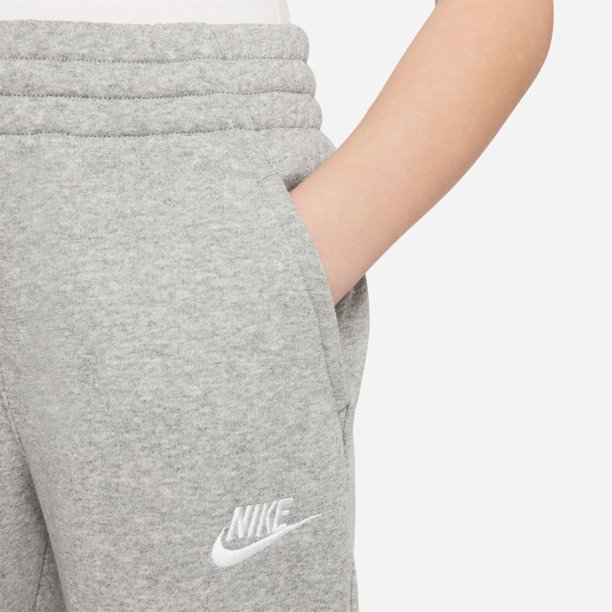 D.Grey/Grey/Wht - Nike - Club Fleece Juniors French Terry Joggers - 3