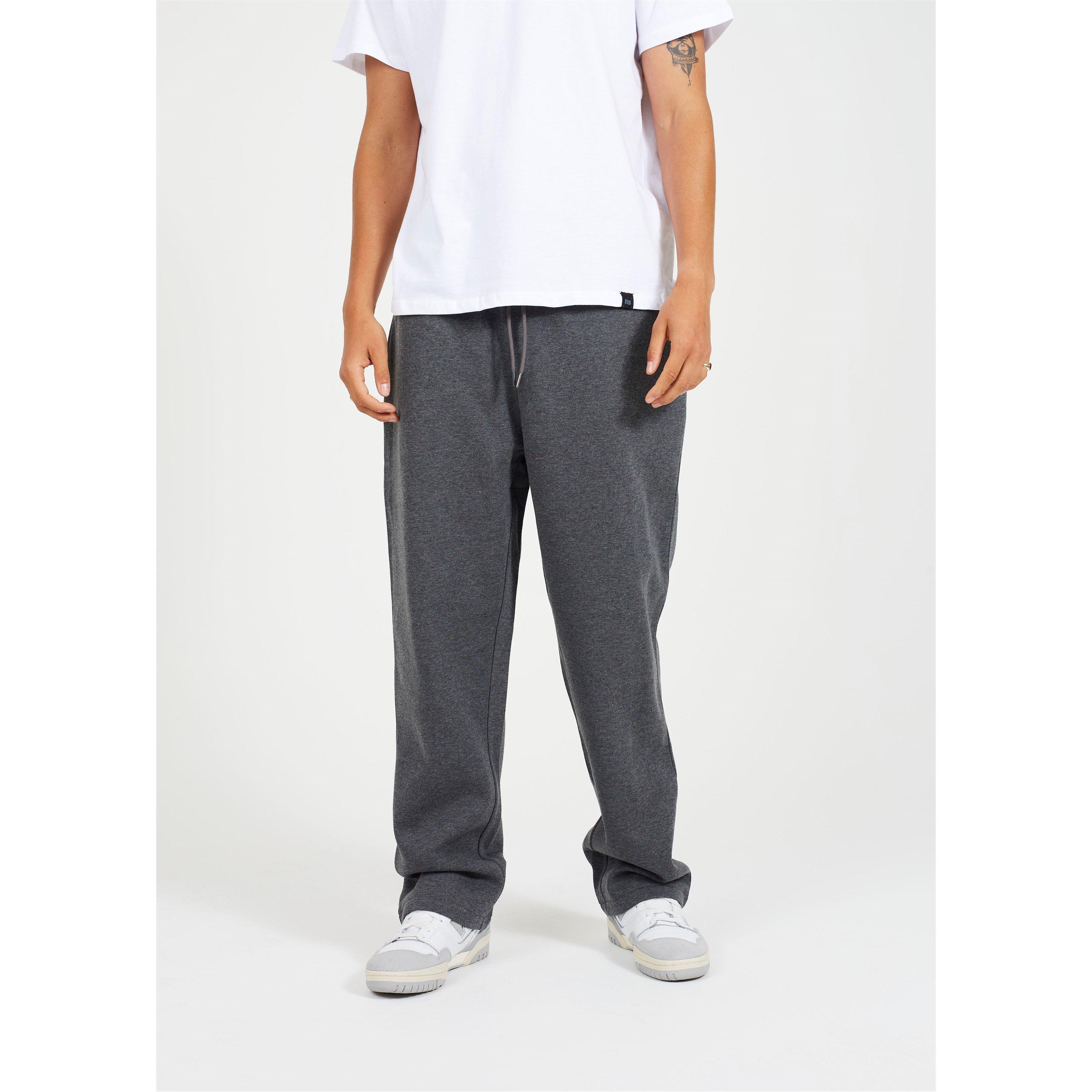 Charcoal - Brave Soul - BS Wide Leg Joggers with Open Hem - 2