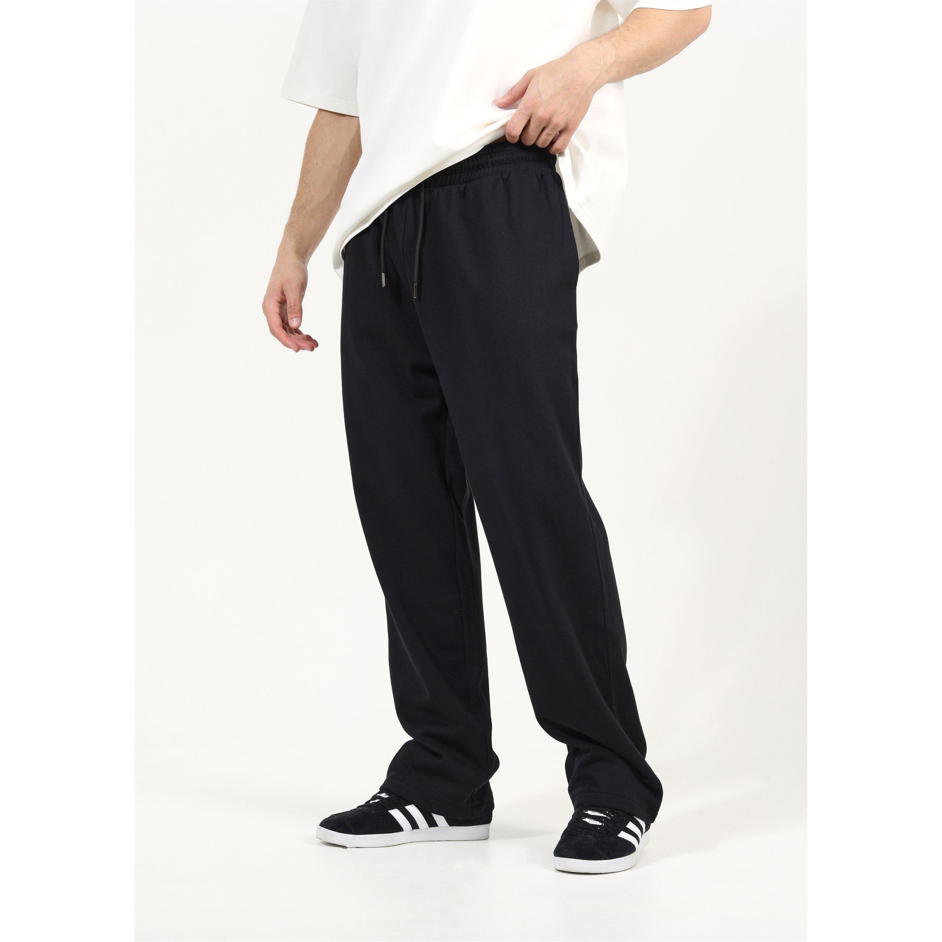 Black - Brave Soul - Wide Leg Joggers Mens - 2