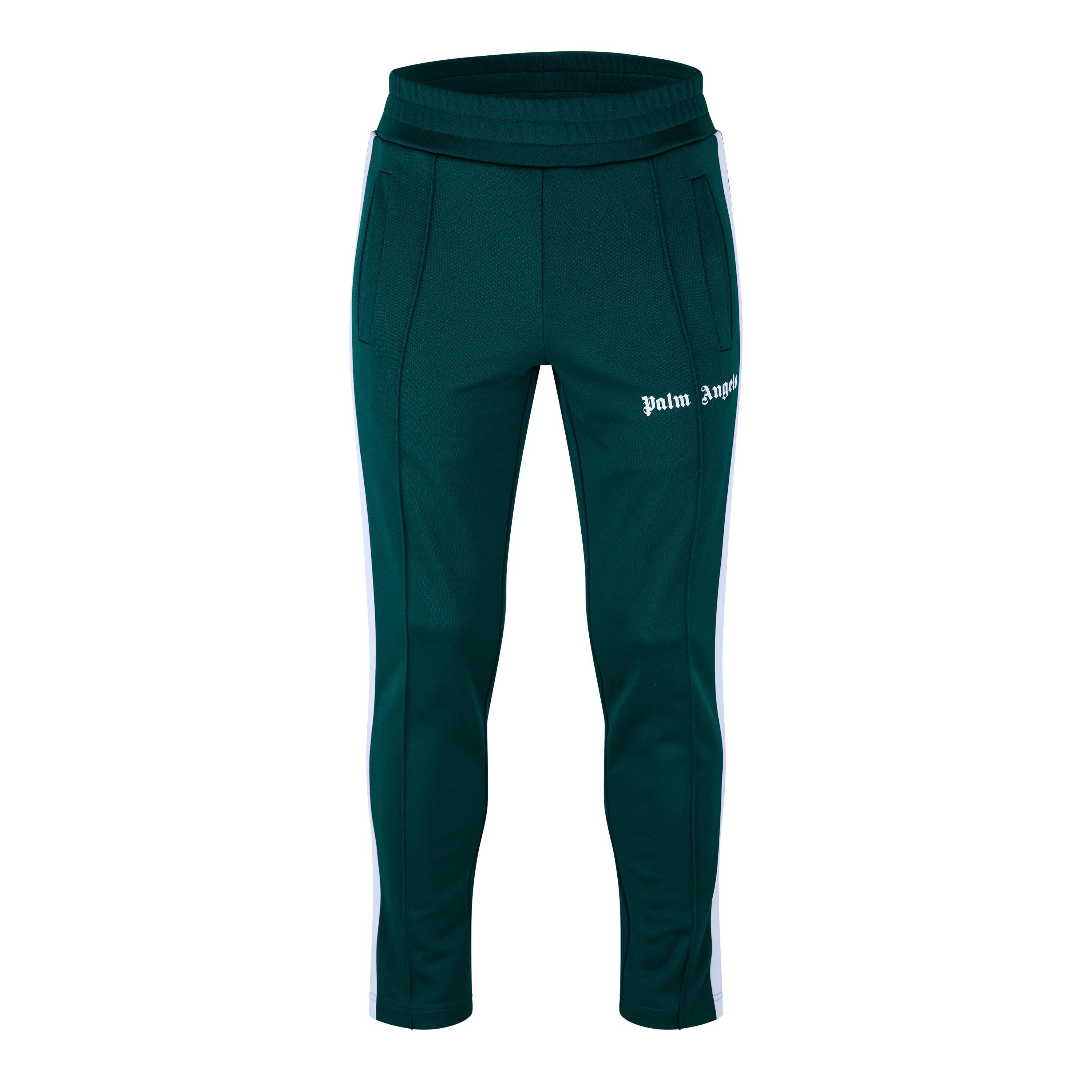Palm Angels Men's Classic Logo Track Pants - Green/White - XS