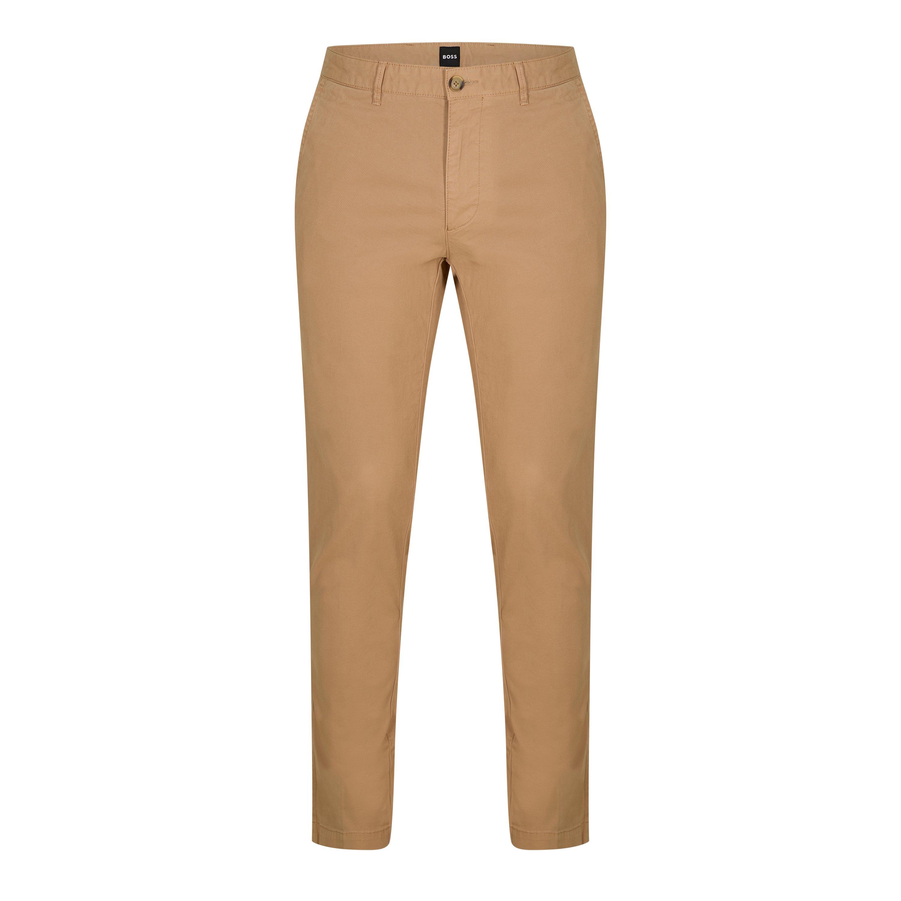 Light Beige - Boss - Men's Crigan3-D Straight Leg Trousers - 1