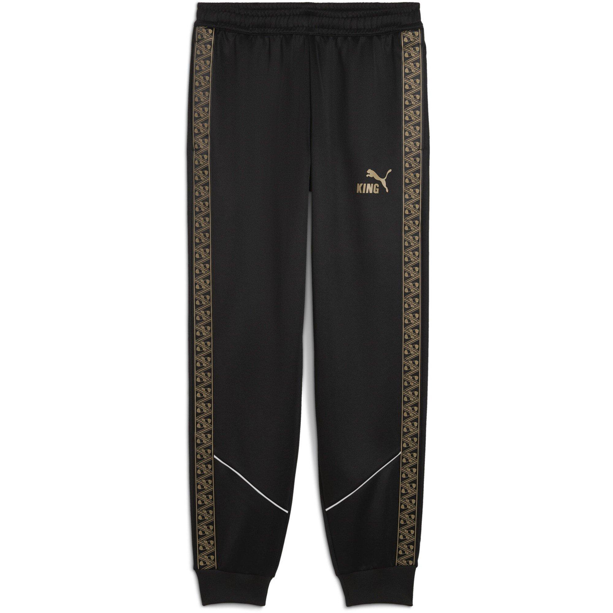 Puma Men's King Anthem Performance Tracksuit Bottoms - Black/Gold - 3XL