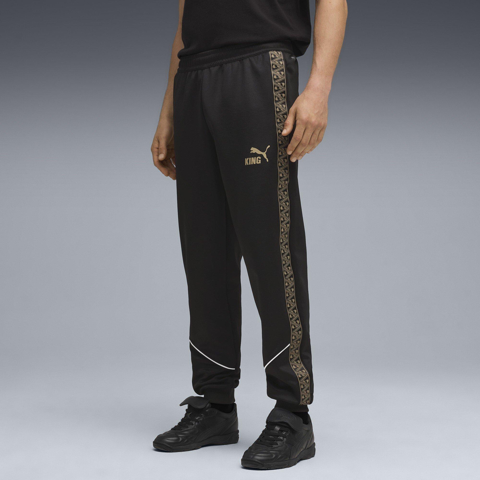 Black/Gold - Puma - Men's King Anthem Performance Tracksuit Bottoms - 3