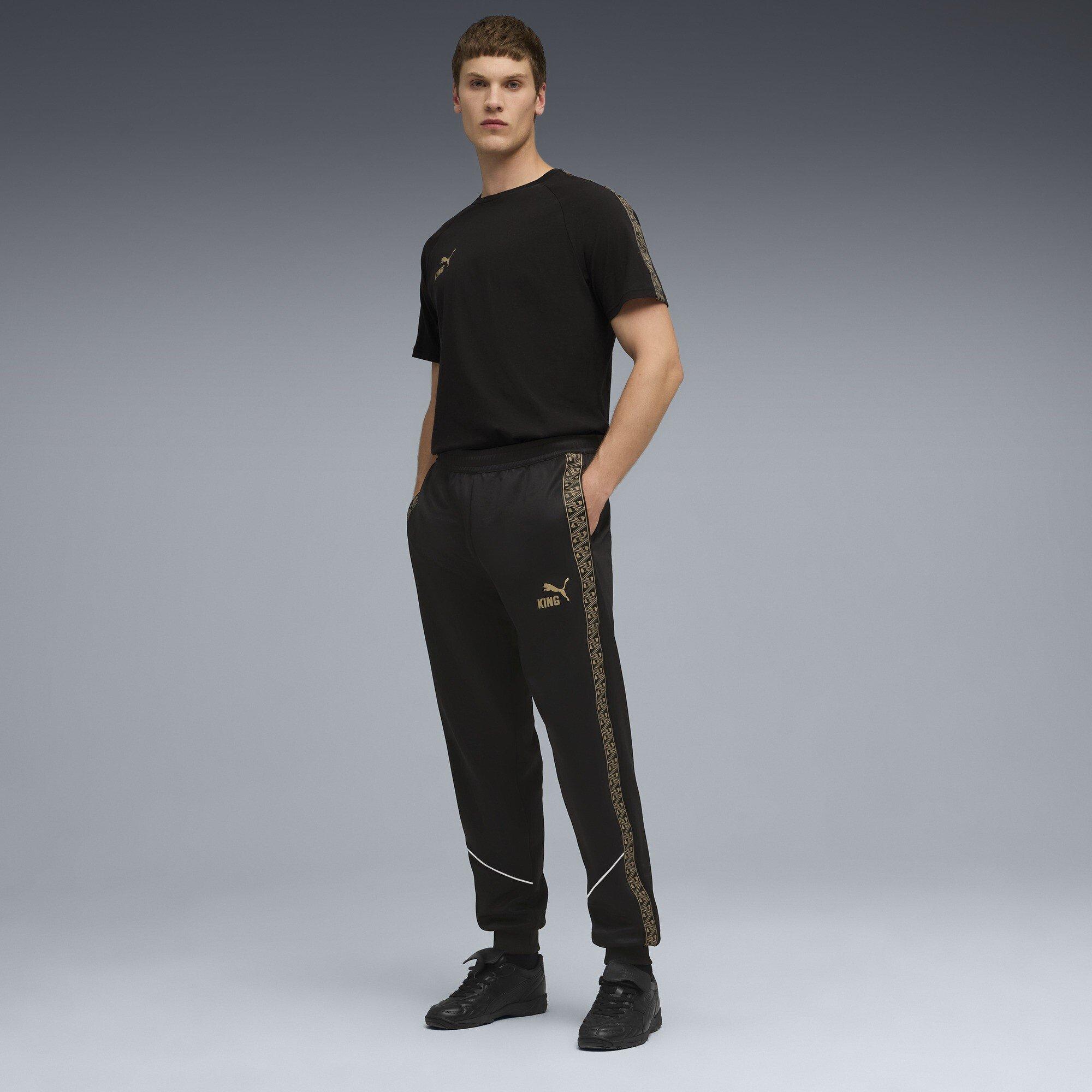 Black/Gold - Puma - Men's King Anthem Performance Tracksuit Bottoms - 7