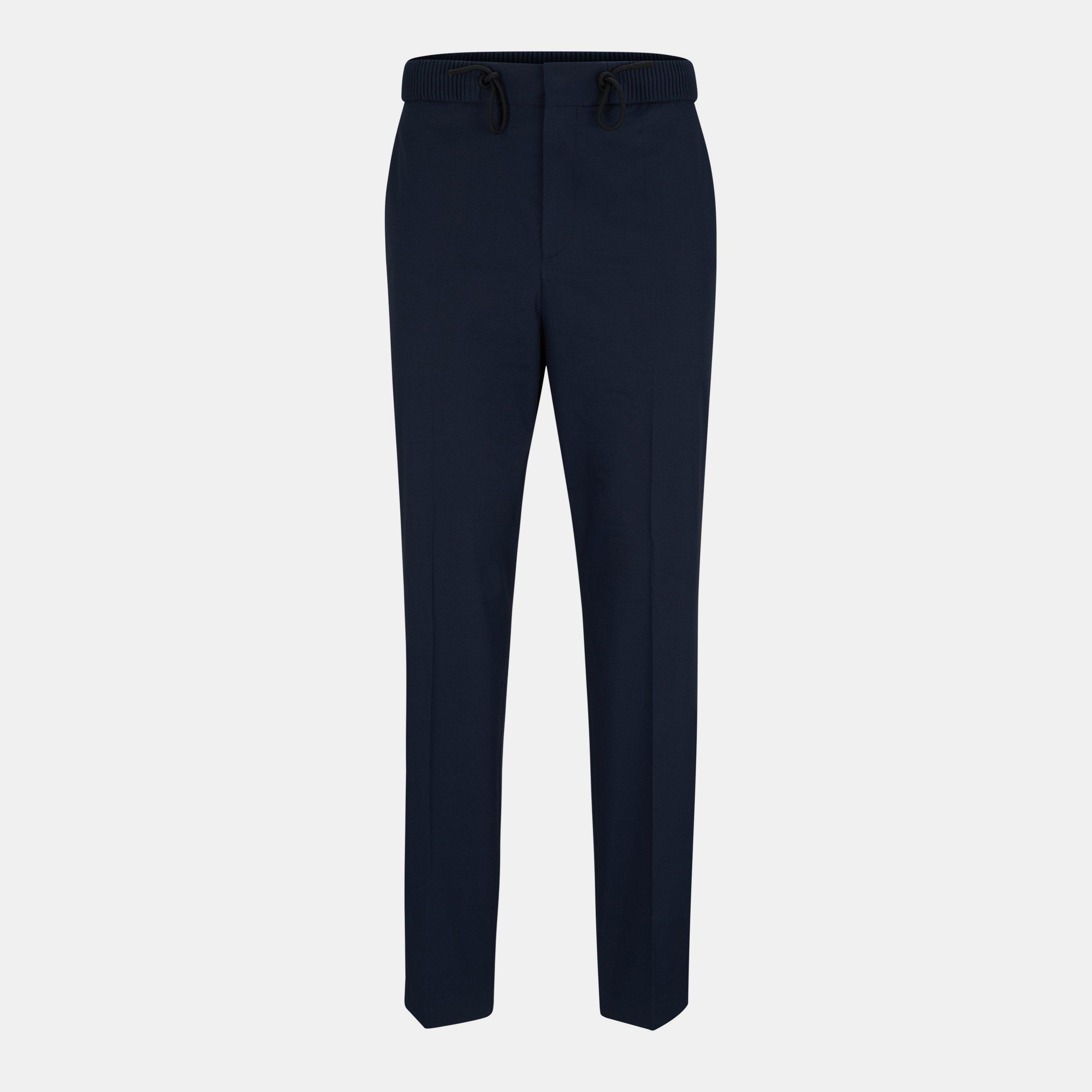 Hugo Men's Straight Leg Trousers - Dark Blue - 28W R