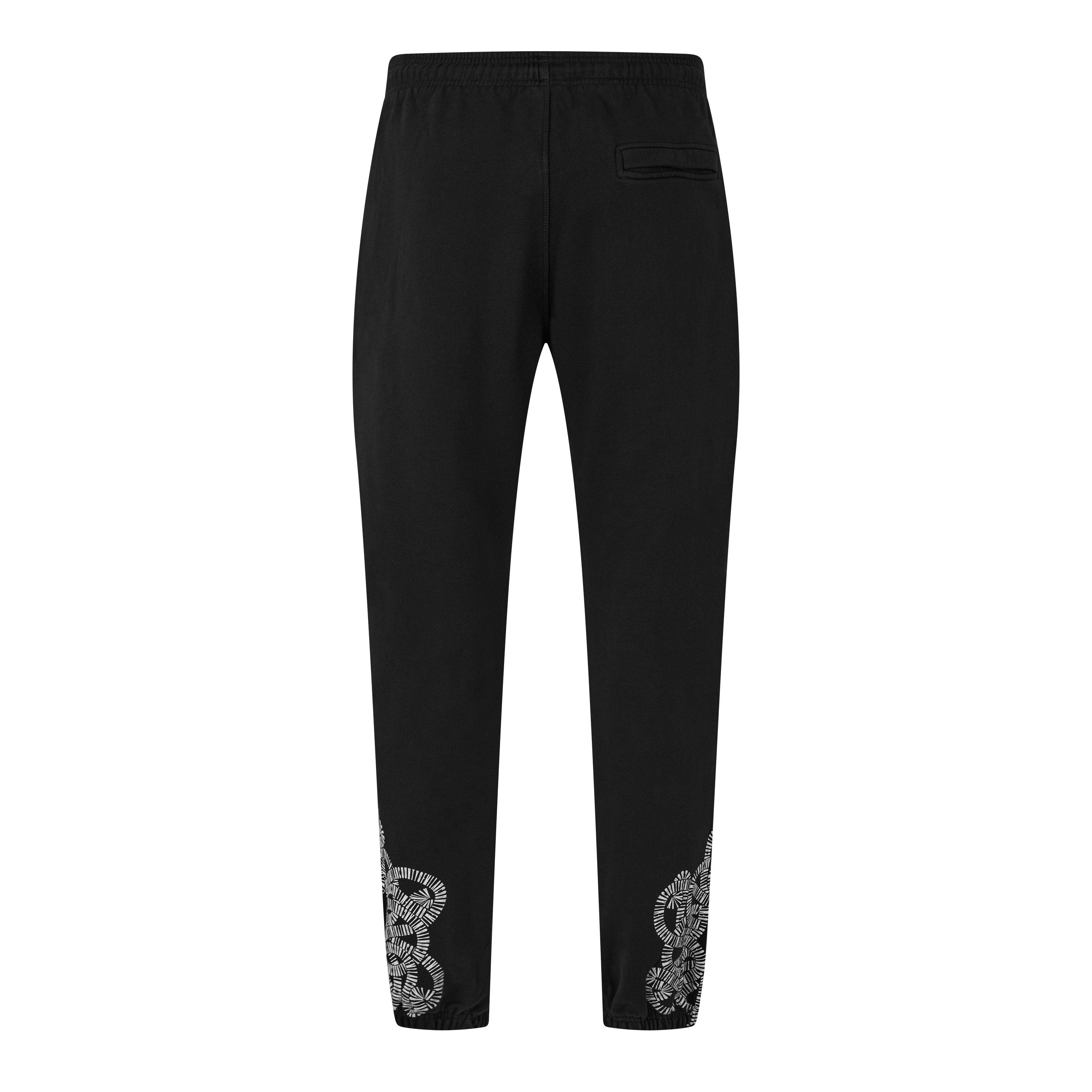 Black/White - Marcelo Burlon - Men's Snake Wings Closed Hem Poly Joggers - 2